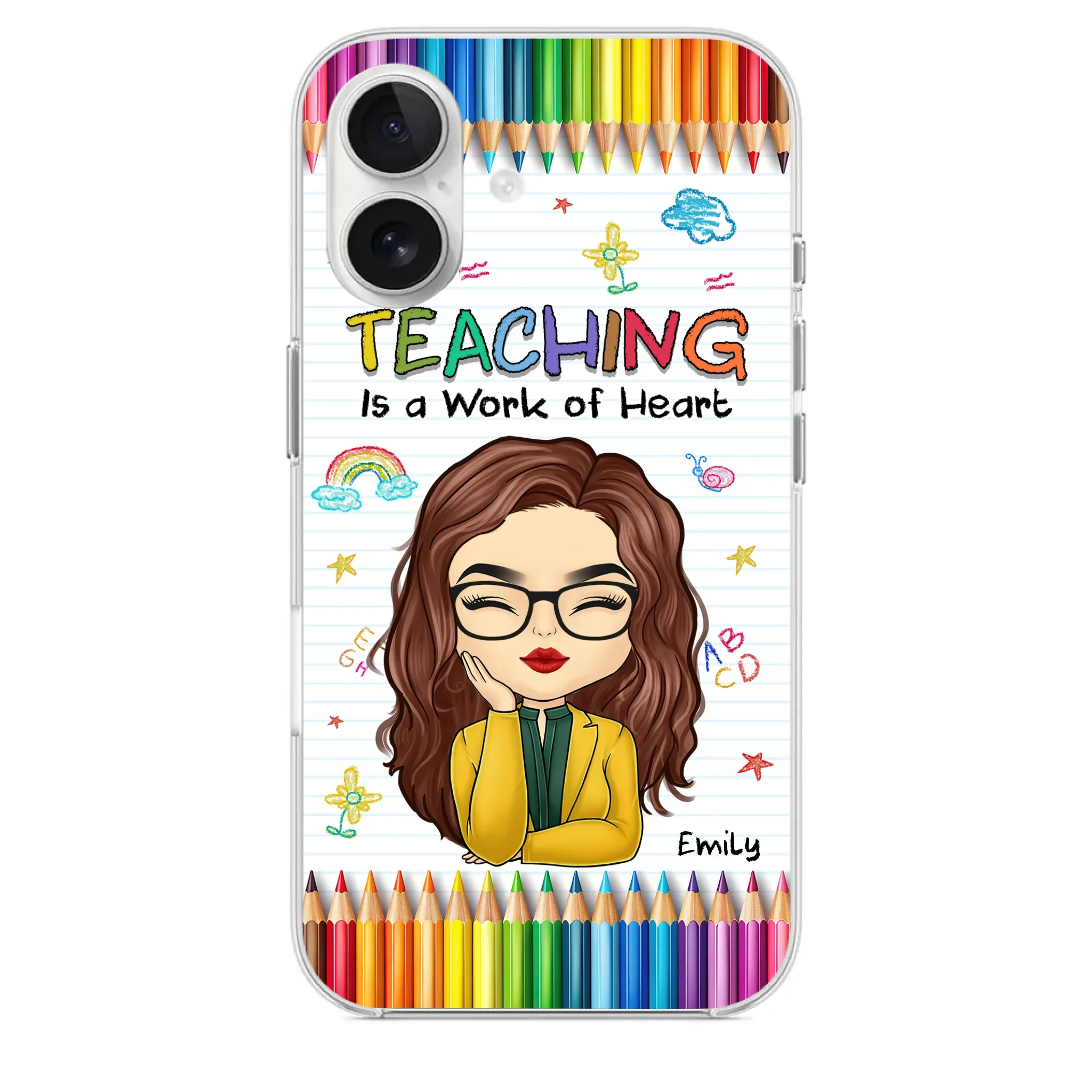 Custom Clear Phone Case - Personalized Birthday Gifts For Teachers - Teachers Grow Dreams