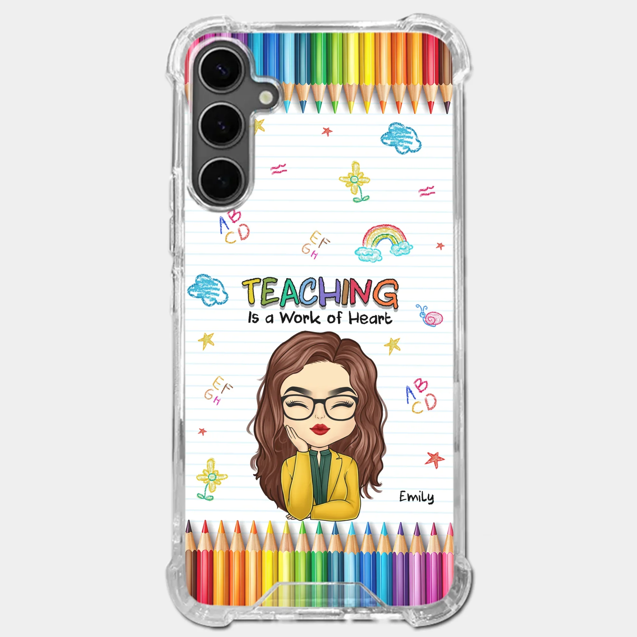Custom Clear Phone Case - Personalized Birthday Gifts For Teachers - Teachers Grow Dreams
