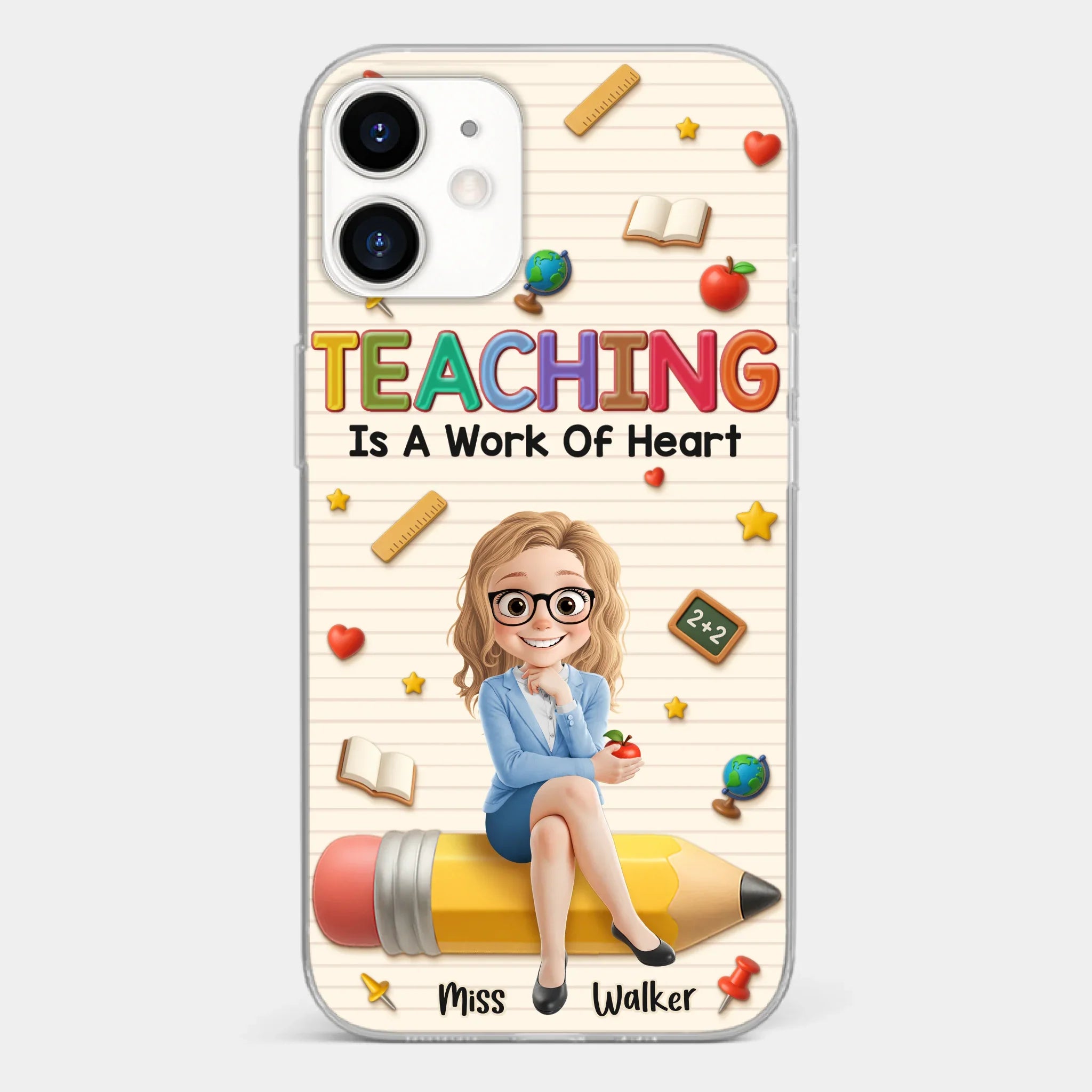Custom Clear Phone Case - Personalized Back To School Gifts For Teachers - Where Learning Blooms