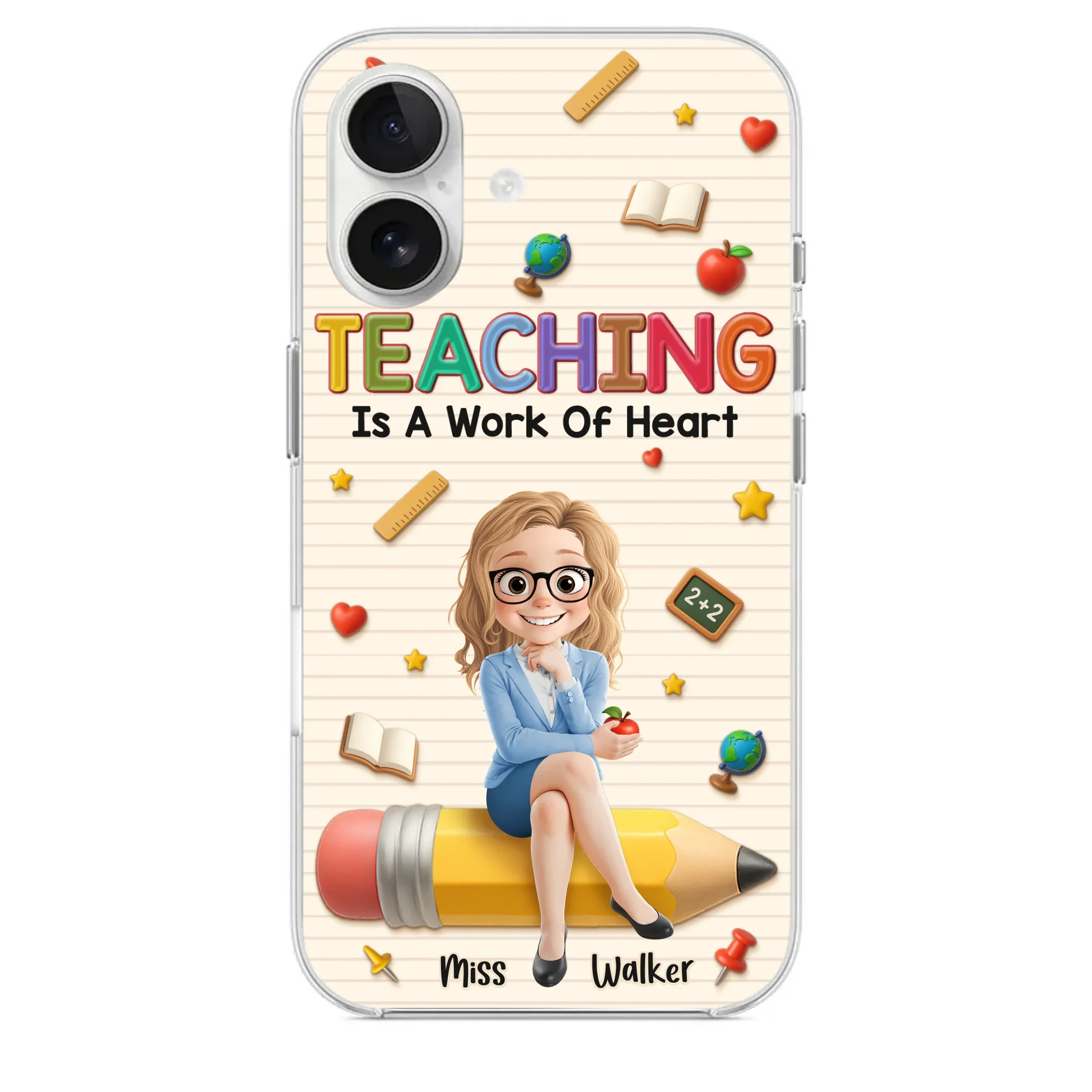 Custom Clear Phone Case - Personalized Back To School Gifts For Teachers - Where Learning Blooms