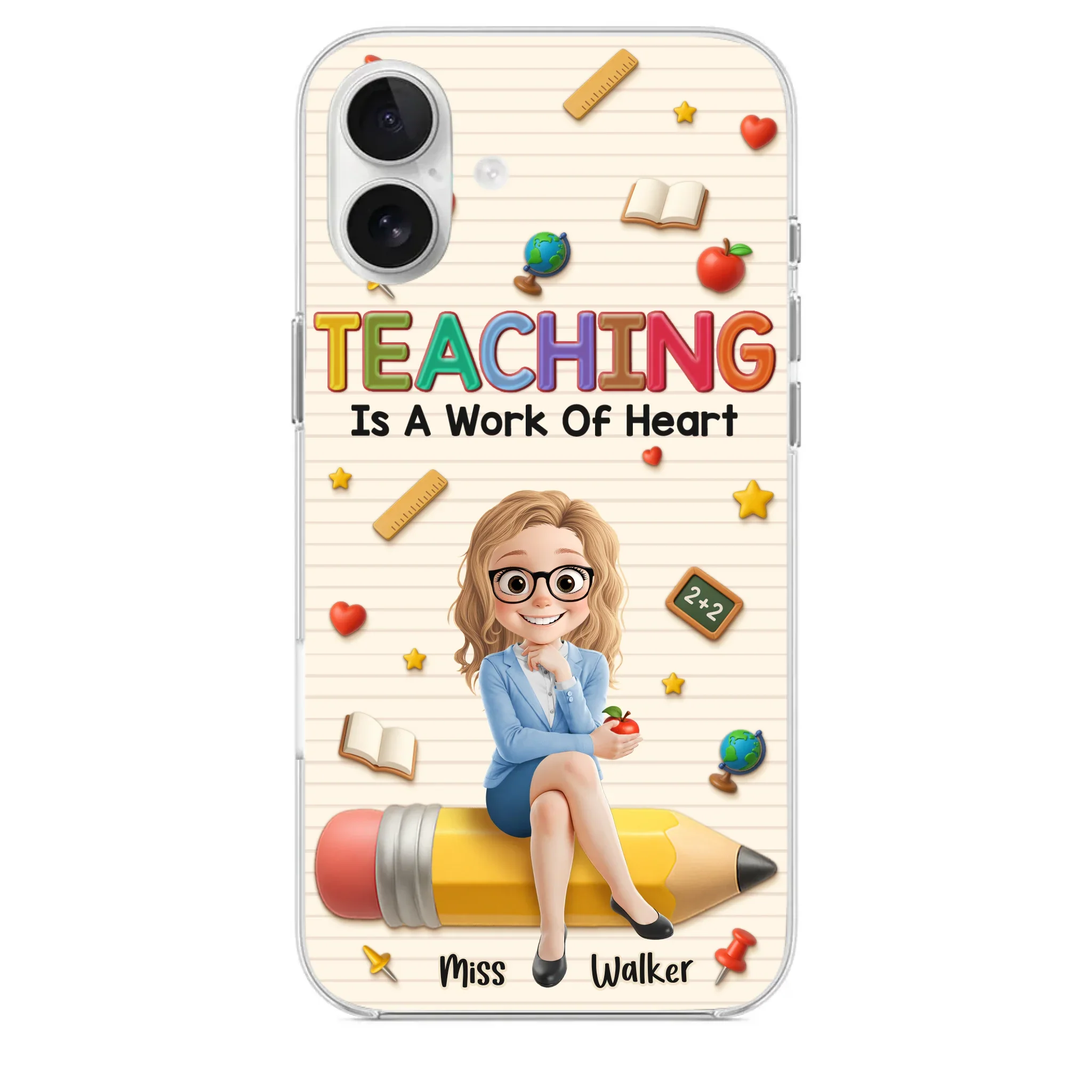 Custom Clear Phone Case - Personalized Back To School Gifts For Teachers - Where Learning Blooms