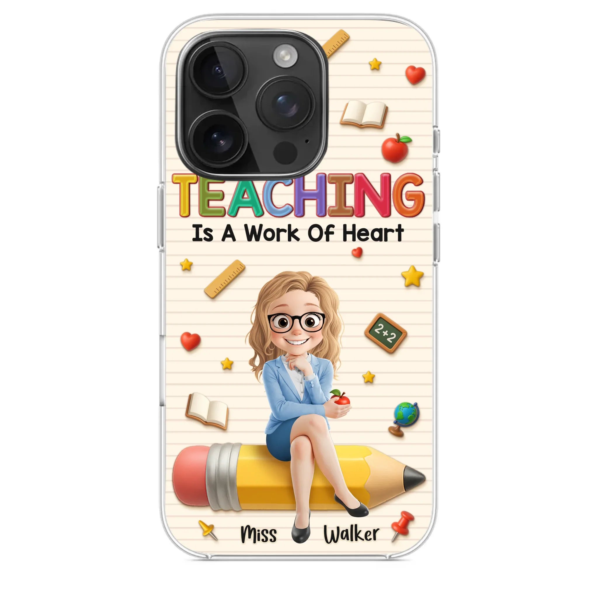 Custom Clear Phone Case - Personalized Back To School Gifts For Teachers - Where Learning Blooms