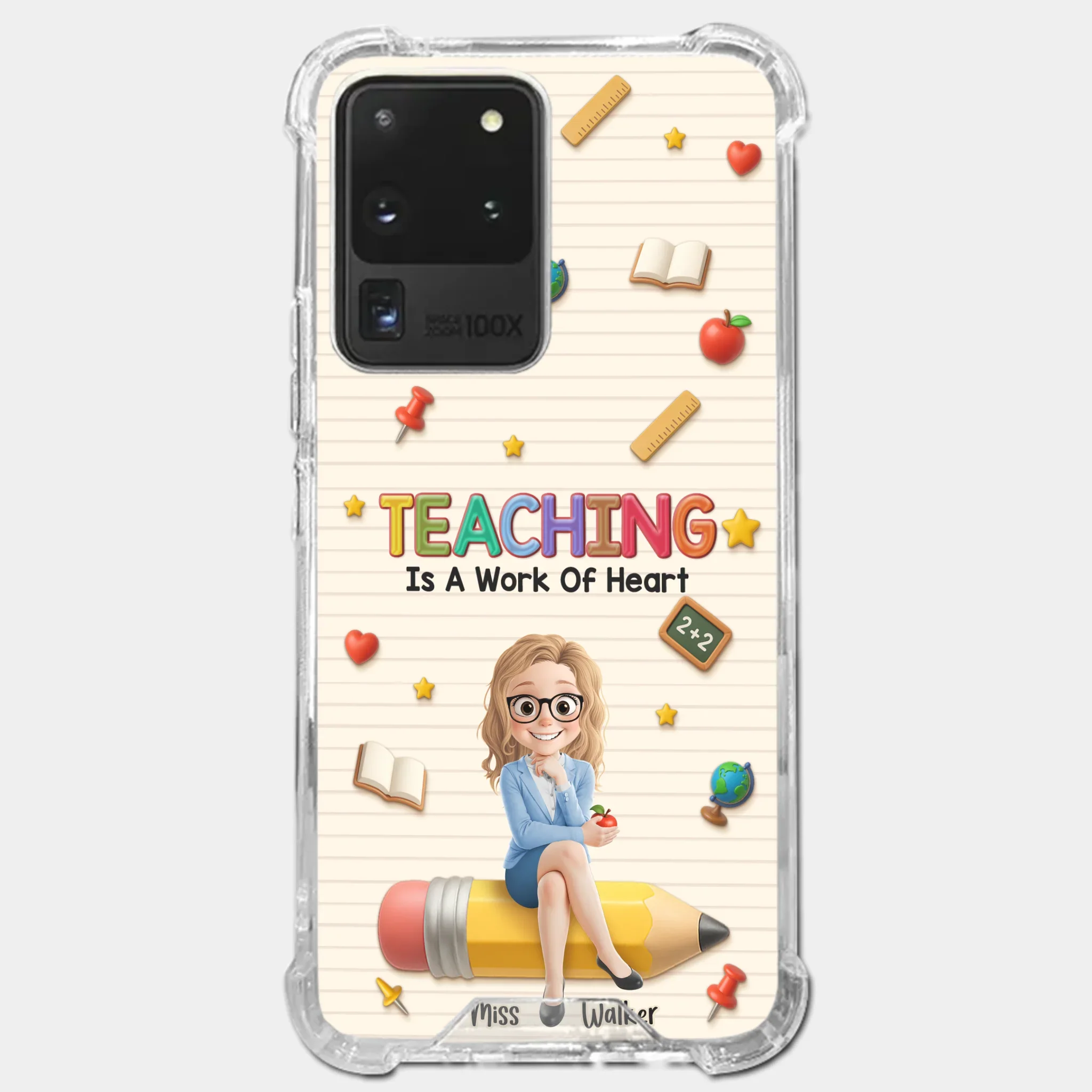 Custom Clear Phone Case - Personalized Back To School Gifts For Teachers - Where Learning Blooms