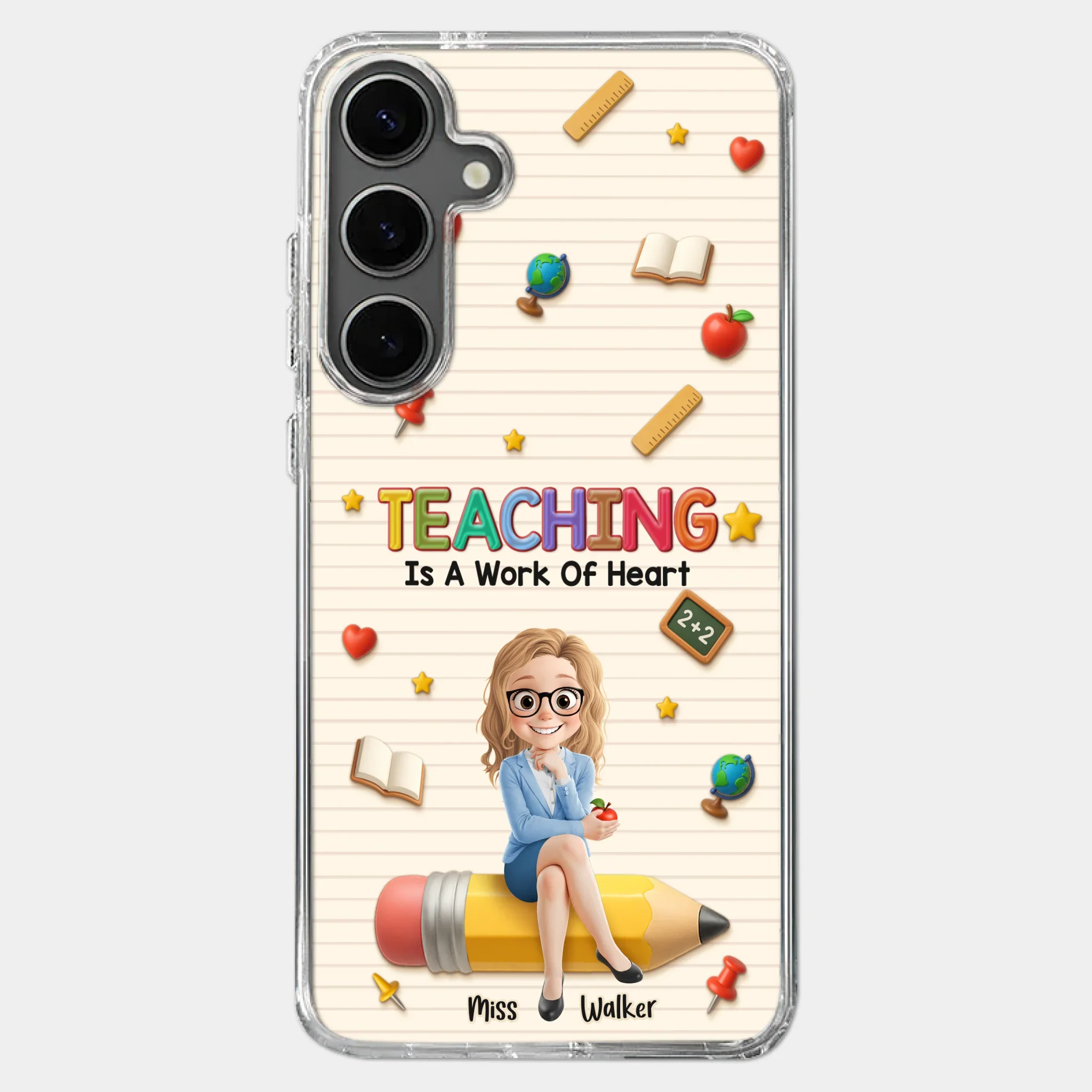 Custom Clear Phone Case - Personalized Back To School Gifts For Teachers - Where Learning Blooms