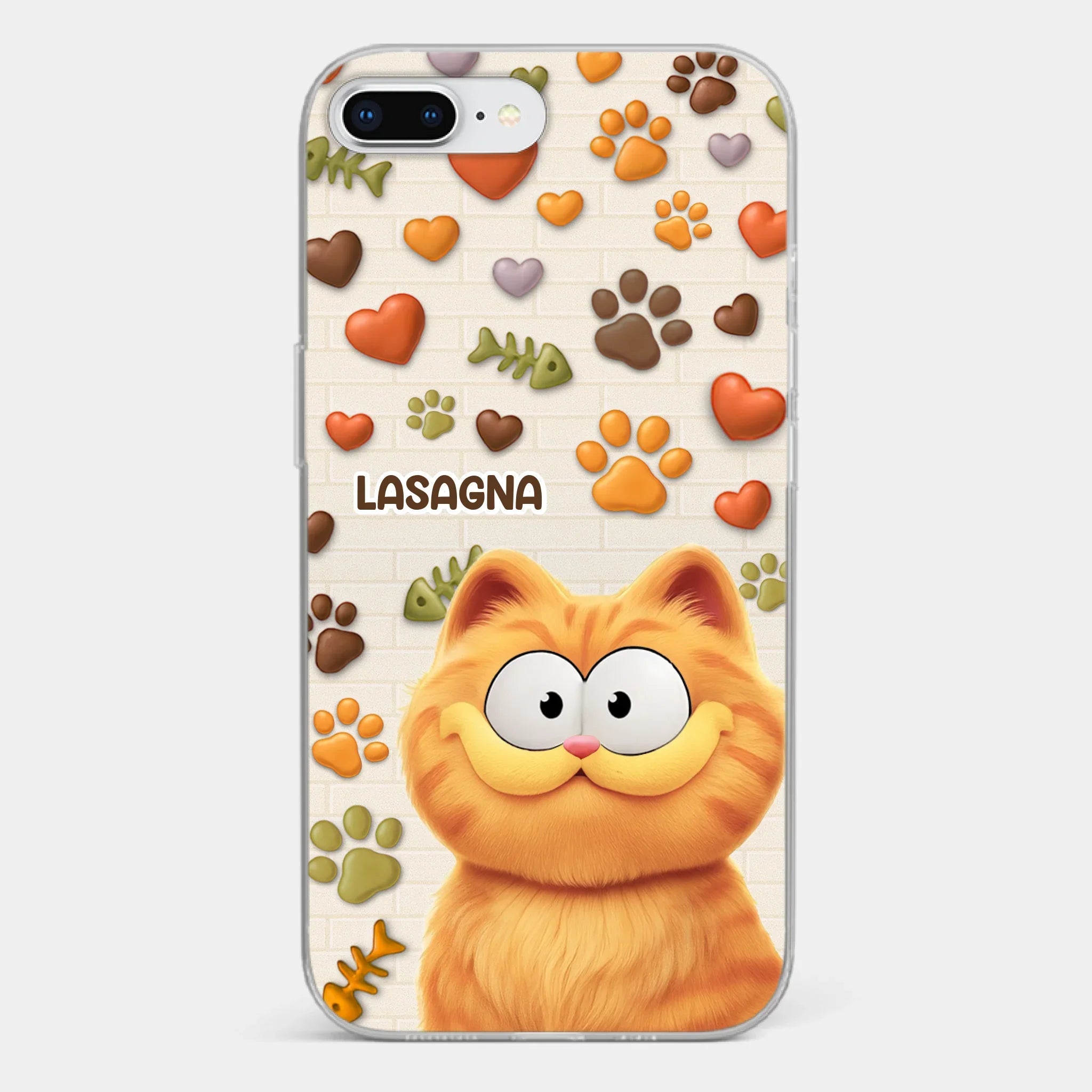 Custom 3D Inflated Effect Printed Clear Phone Case - Personalized Birthday Gifts For Cat Lovers, Cat Mom And Dad - Furry Friends Brighten Every Call