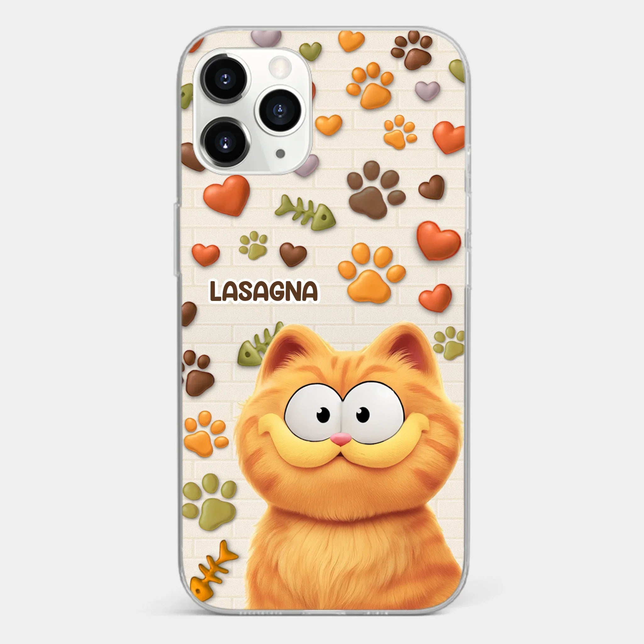 Custom 3D Inflated Effect Printed Clear Phone Case - Personalized Birthday Gifts For Cat Lovers, Cat Mom And Dad - Furry Friends Brighten Every Call