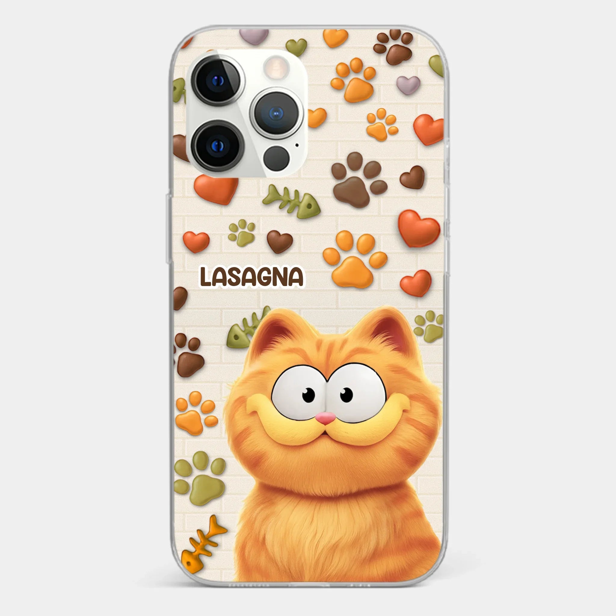 Custom 3D Inflated Effect Printed Clear Phone Case - Personalized Birthday Gifts For Cat Lovers, Cat Mom And Dad - Furry Friends Brighten Every Call