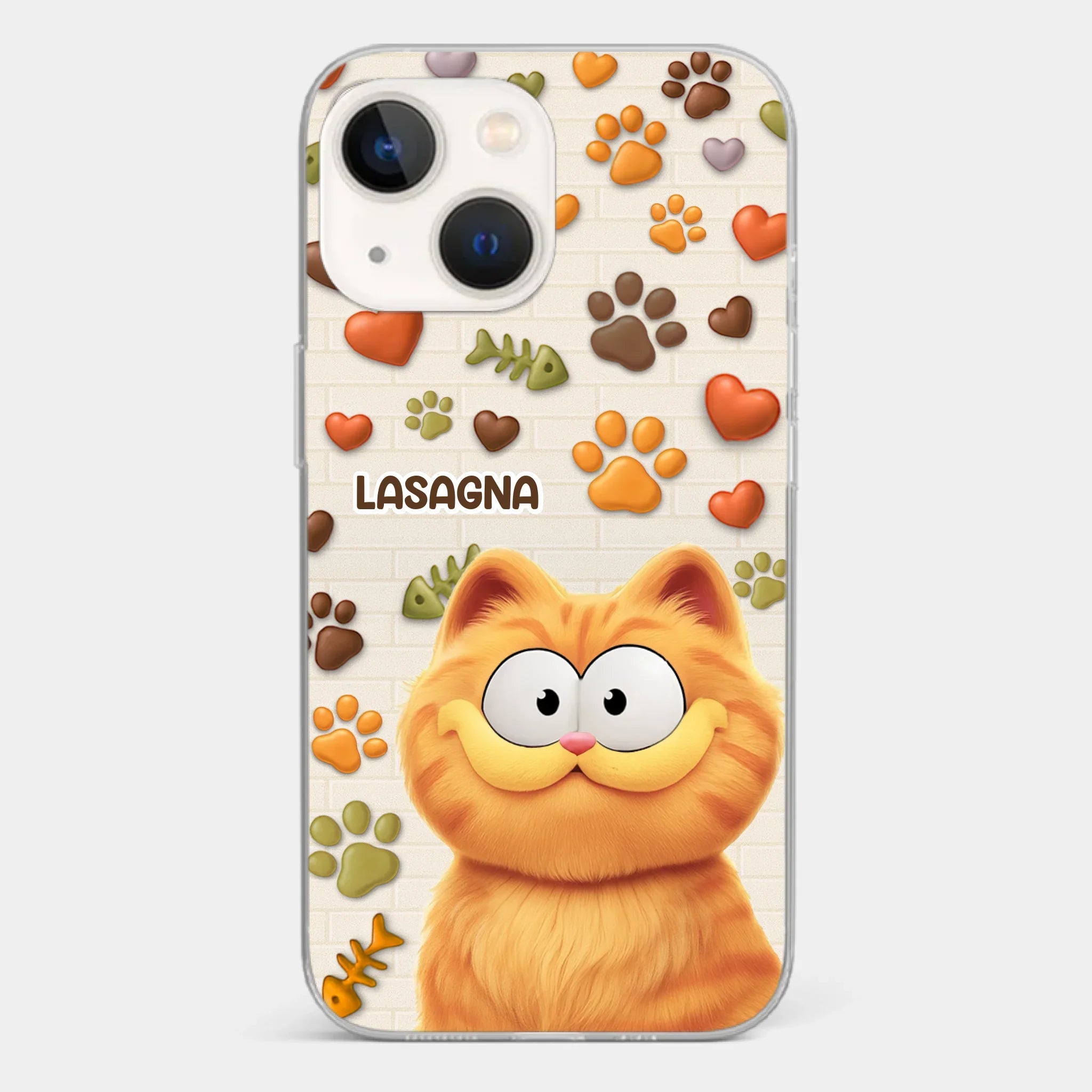 Custom 3D Inflated Effect Printed Clear Phone Case - Personalized Birthday Gifts For Cat Lovers, Cat Mom And Dad - Furry Friends Brighten Every Call