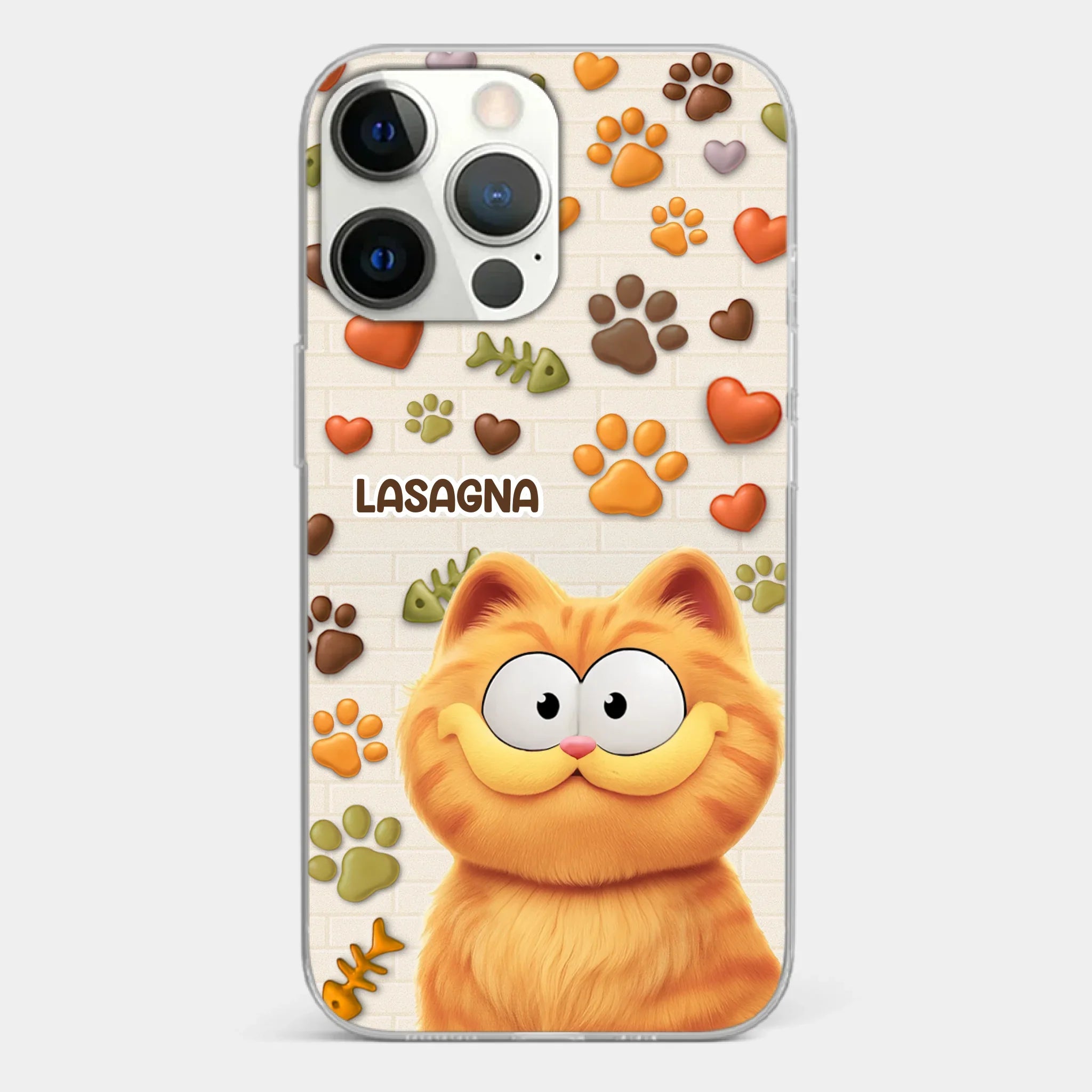Custom 3D Inflated Effect Printed Clear Phone Case - Personalized Birthday Gifts For Cat Lovers, Cat Mom And Dad - Furry Friends Brighten Every Call