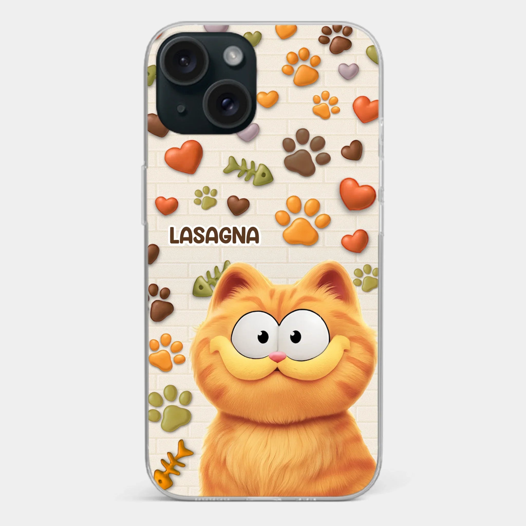 Custom 3D Inflated Effect Printed Clear Phone Case - Personalized Birthday Gifts For Cat Lovers, Cat Mom And Dad - Furry Friends Brighten Every Call