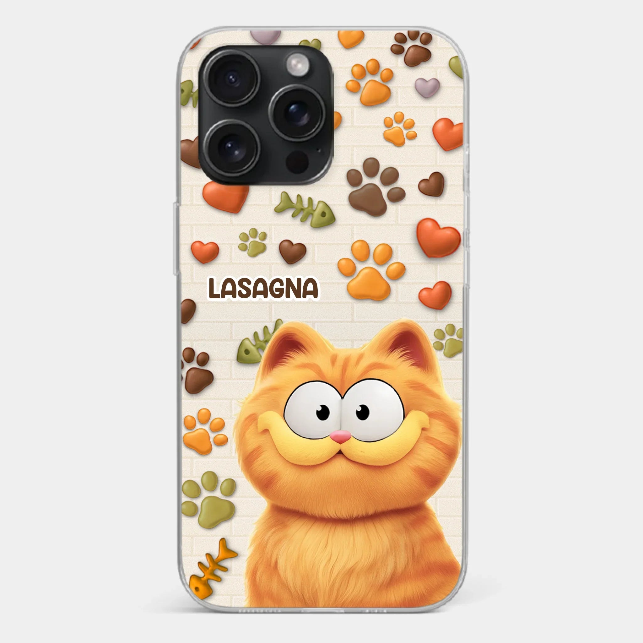 Custom 3D Inflated Effect Printed Clear Phone Case - Personalized Birthday Gifts For Cat Lovers, Cat Mom And Dad - Furry Friends Brighten Every Call
