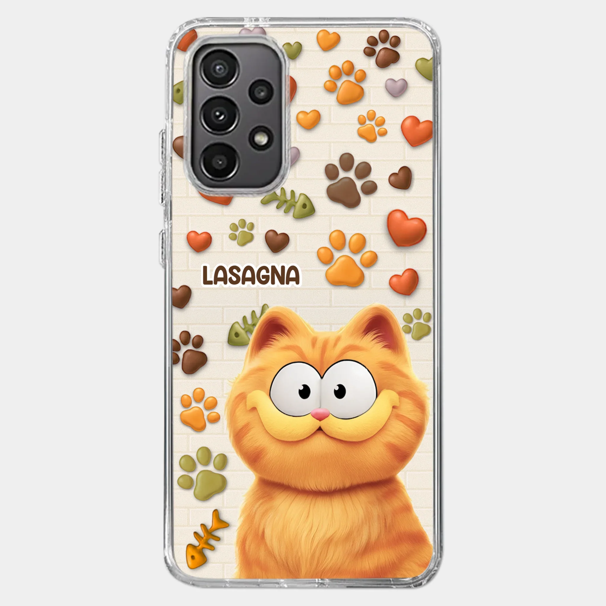 Custom 3D Inflated Effect Printed Clear Phone Case - Personalized Birthday Gifts For Cat Lovers, Cat Mom And Dad - Furry Friends Brighten Every Call