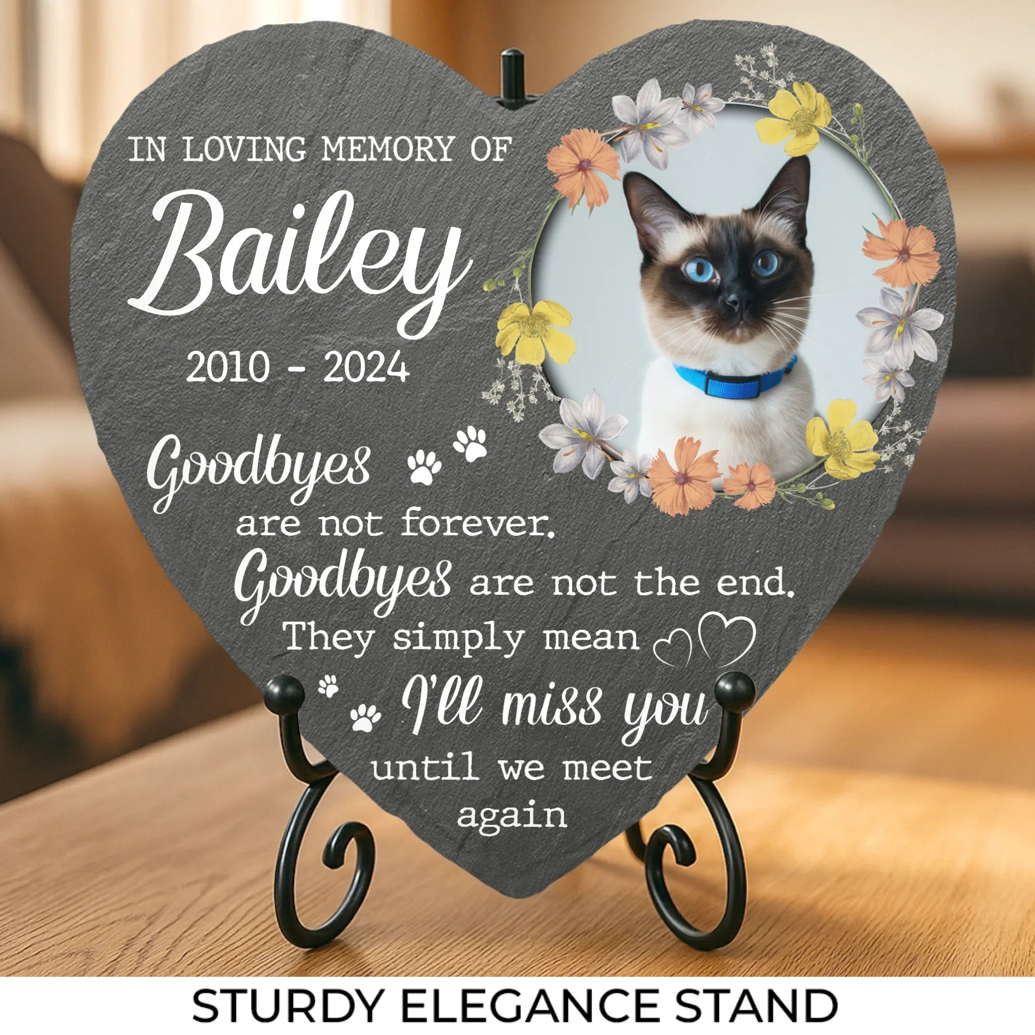Memorial Personalized Custom Heart Shaped Stone AMZ - New Arrival, Christmas Gift, Sympathy Gift For Pet Owners, Pet Lovers, Garden Memorial Stone