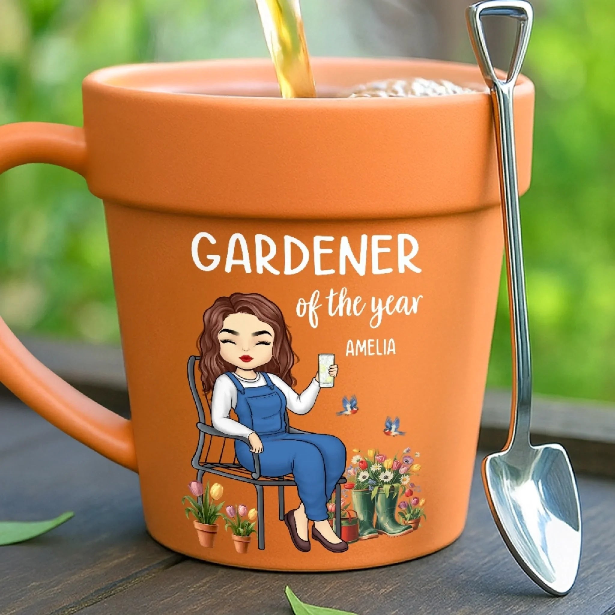 Custom Plant Pot Ceramic Mug - Personalized Garden Gifts For Gardeners - Soul Restoration In Every Garden - Flower Pot Mug