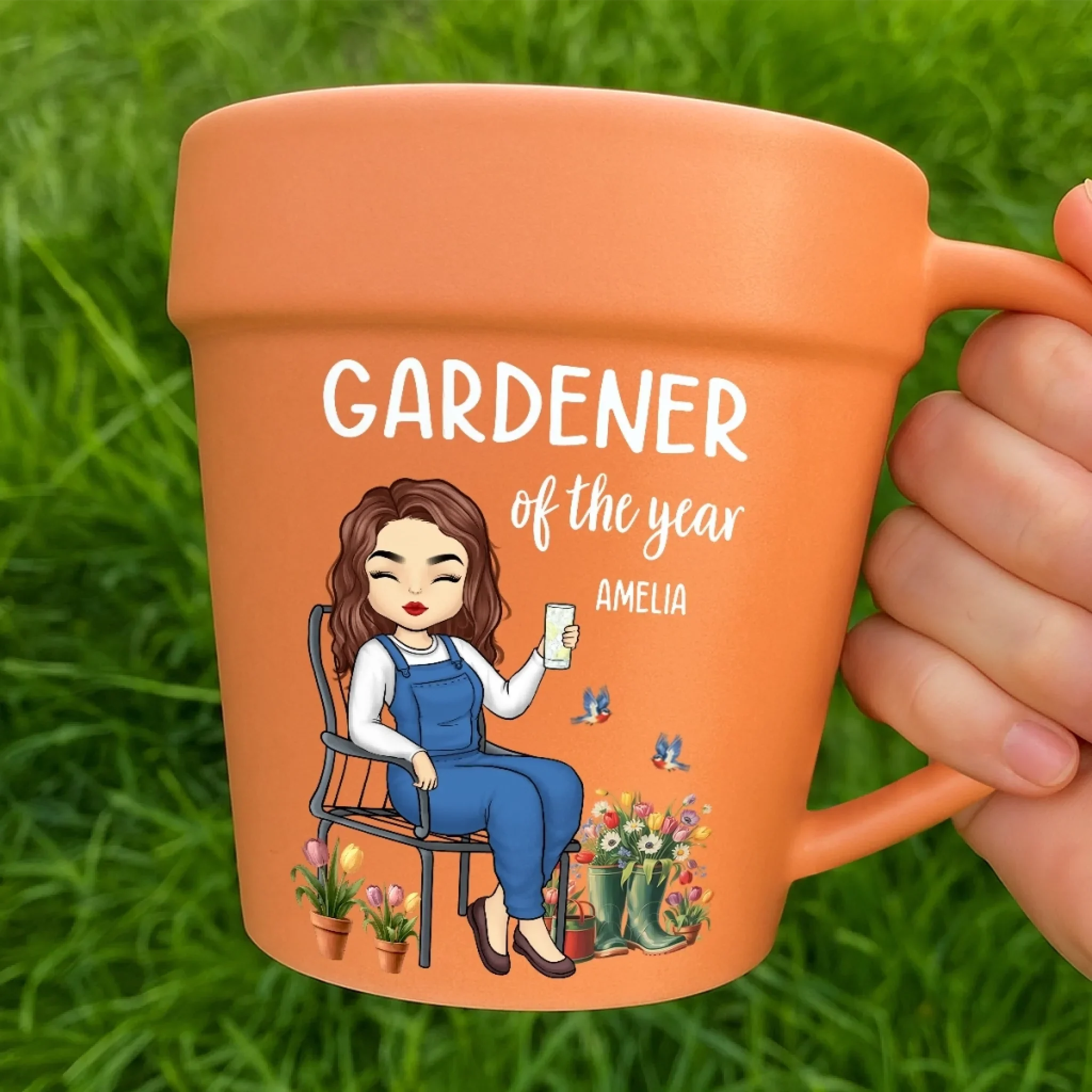 Custom Plant Pot Ceramic Mug - Personalized Garden Gifts For Gardeners - Soul Restoration In Every Garden - Flower Pot Mug