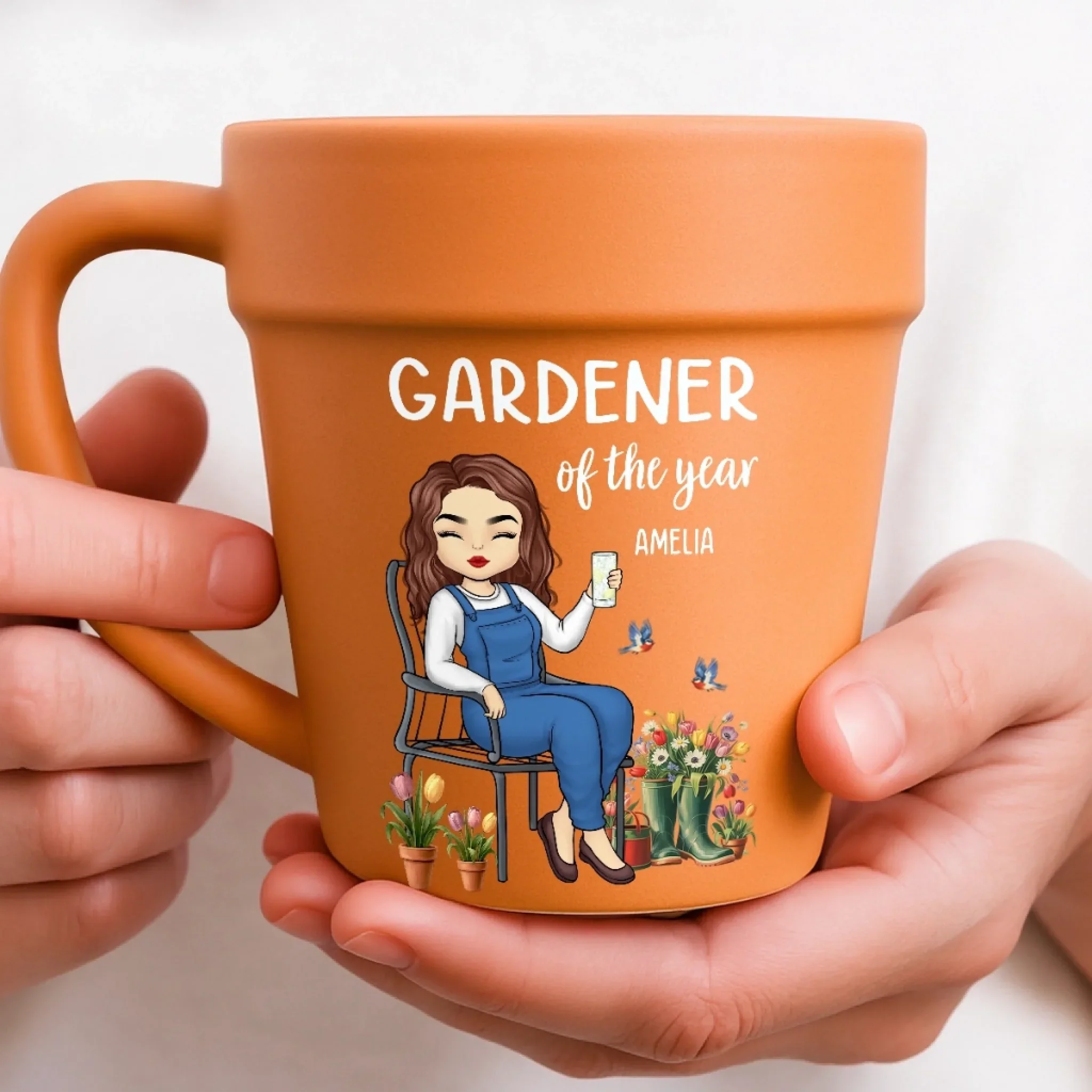 Custom Plant Pot Ceramic Mug - Personalized Garden Gifts For Gardeners - Soul Restoration In Every Garden - Flower Pot Mug