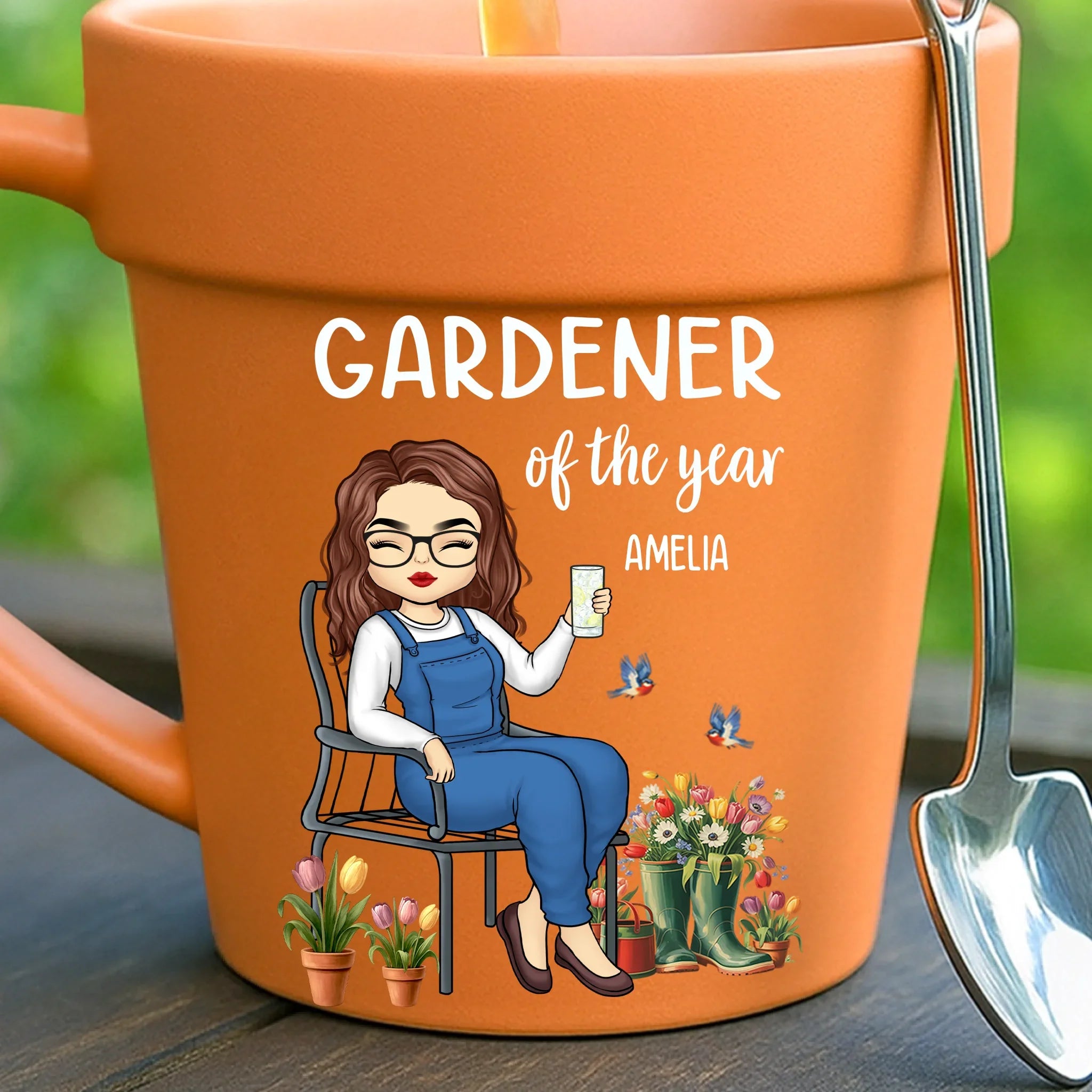 Custom Plant Pot Ceramic Mug - Personalized Garden Gifts For Gardeners - Soul Restoration In Every Garden - Flower Pot Mug