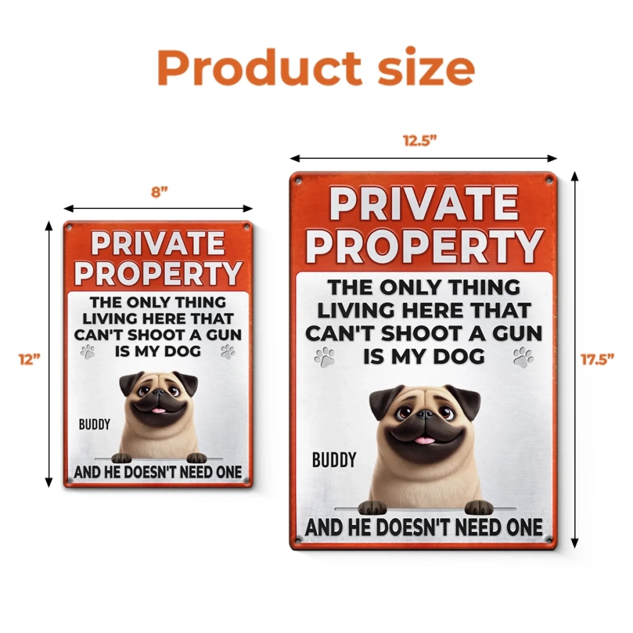 Custom Home Decor Metal Sign - Personalized Birthday Gifts For Dog Lovers, Dog Dad And Mom - Knock At Your Own Risk