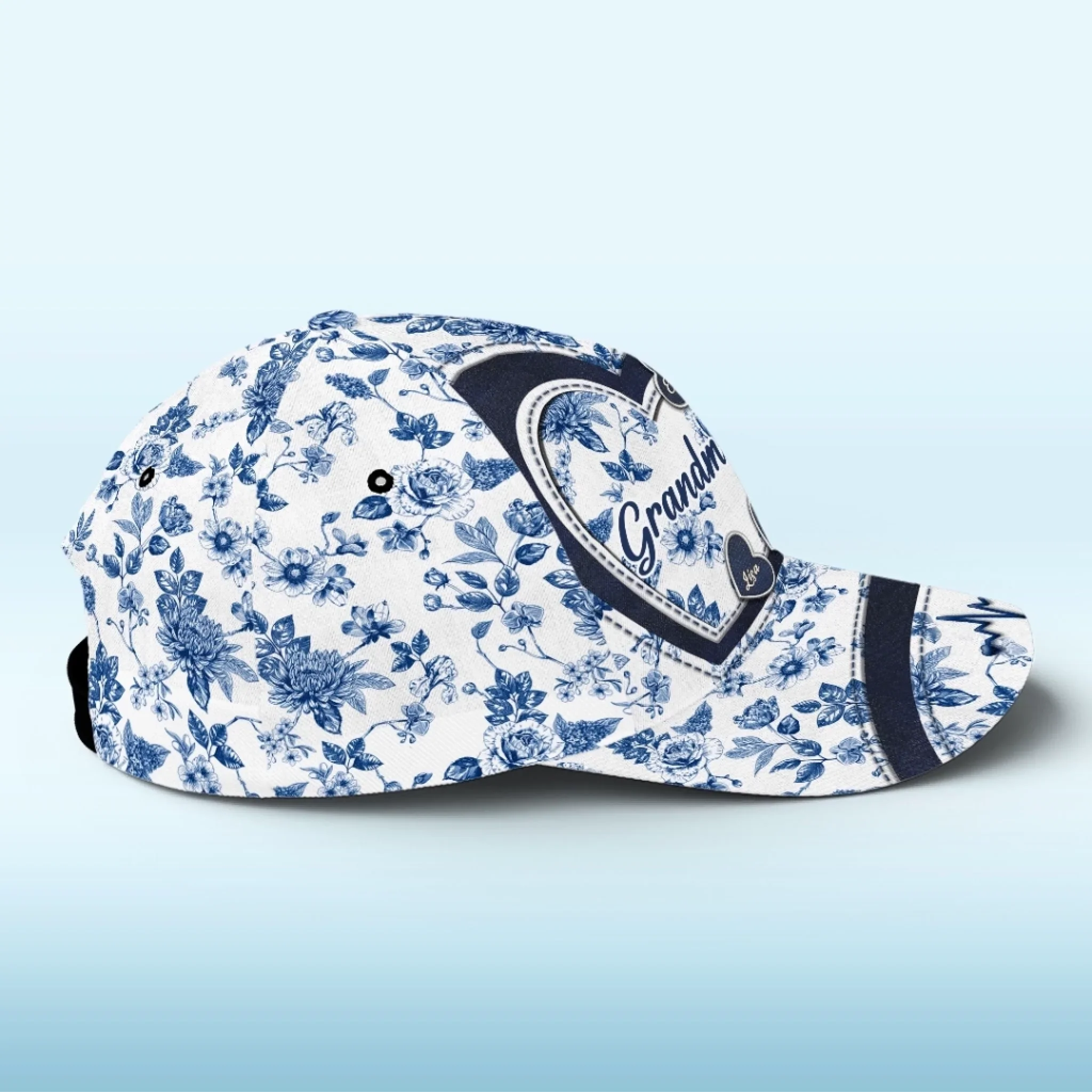 Custom Hat, All Over Print Classic Cap - Personalized Birthday Gifts For Mom, Grandma - Love Blooms With Grandkids