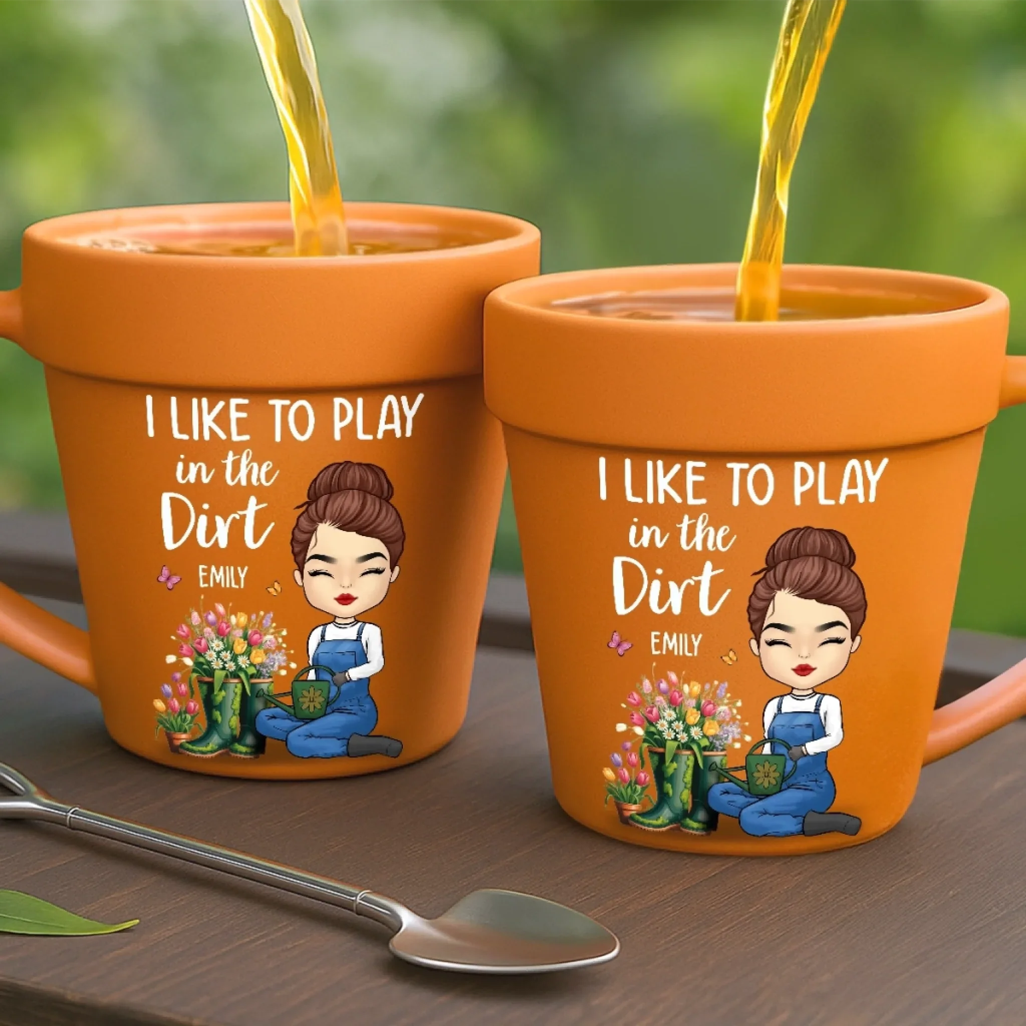 Custom Plant Pot Ceramic Mug - Personalized Garden Gifts For Gardeners - Garden Hair, Don’t Care - Flower Pot Mug