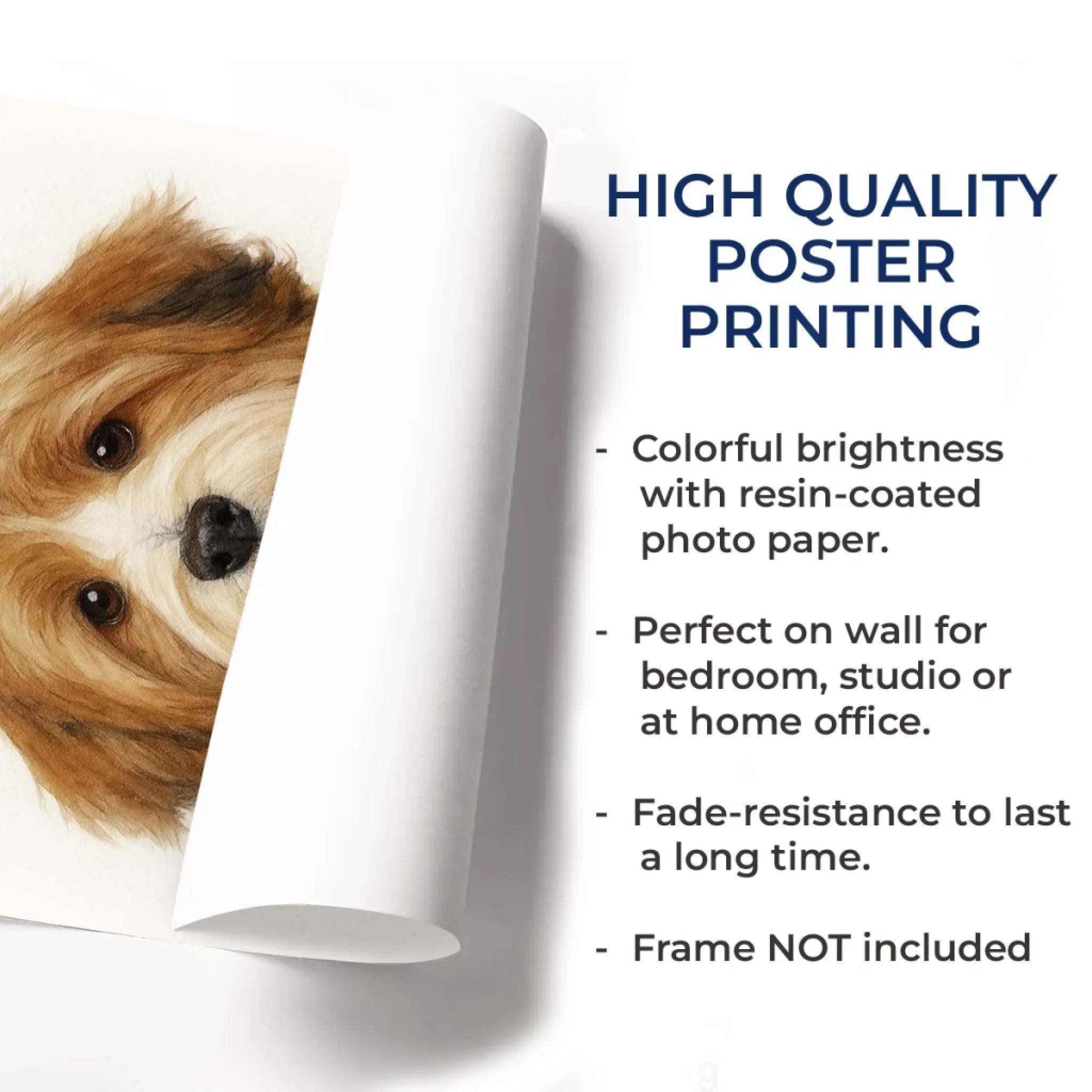 Custom Photo Vertical Poster - Personalized Birthday Gifts For Dog Cat Lovers, Dog Dad And Mom, Cat Owners - Pawtrait Perfection