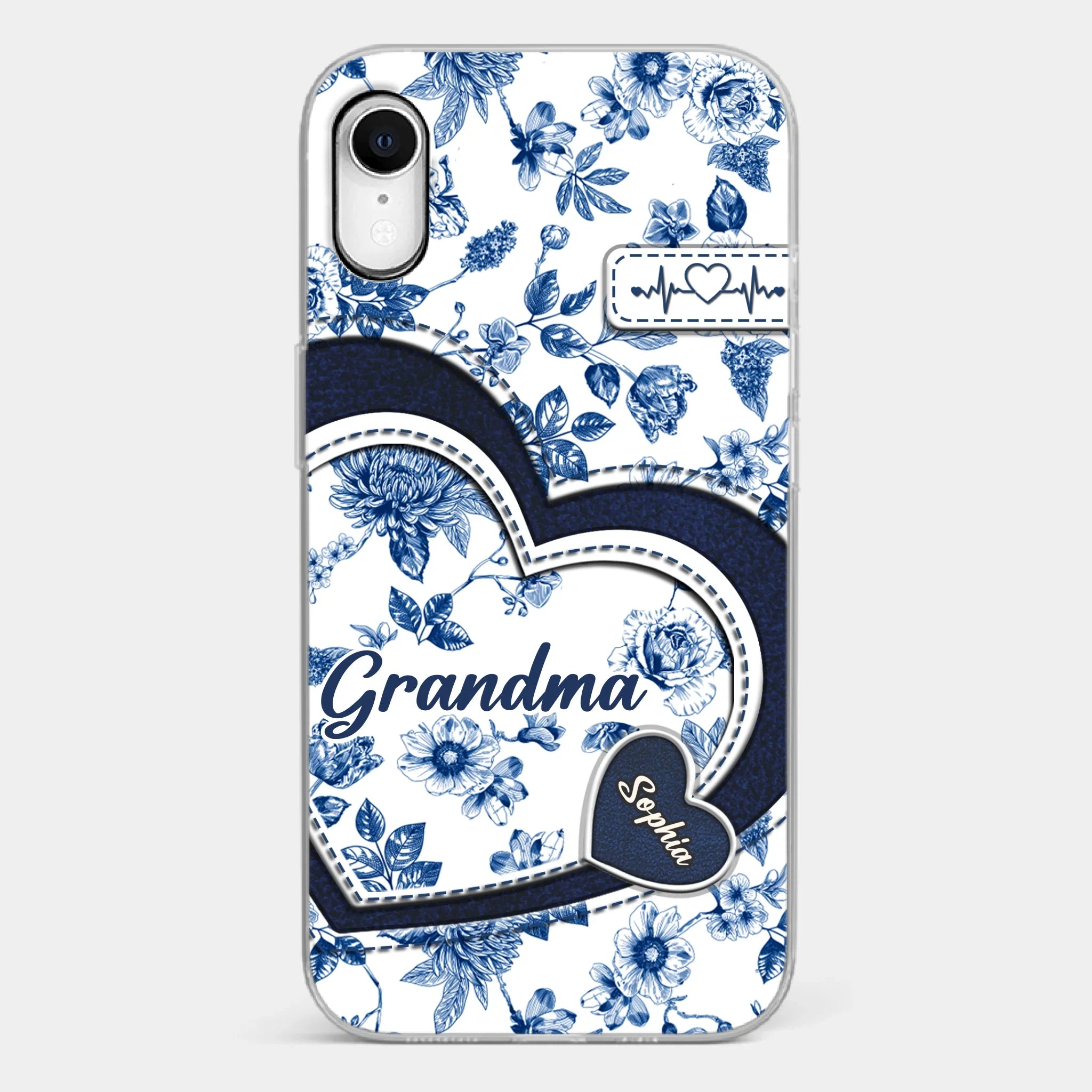 Custom 3D Inflated Effect Printed Clear Phone Case - Personalized Birthday Gifts For Mom, Grandma - Grandma Love Never Fades