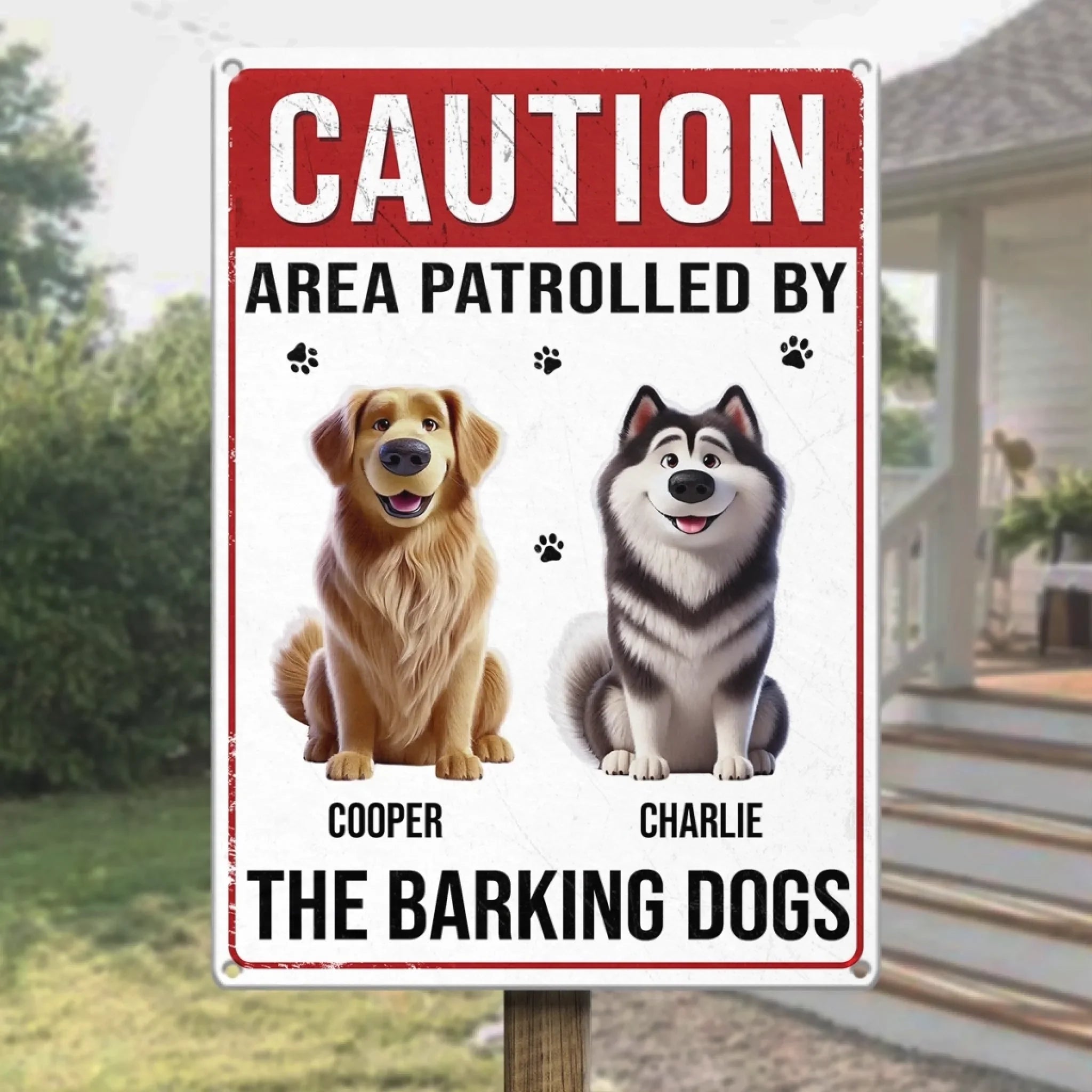 Custom Home Decor Metal Sign - Personalized Birthday Gifts For Dog Lovers, Dog Dad And Mom - Woof Patrol On Duty