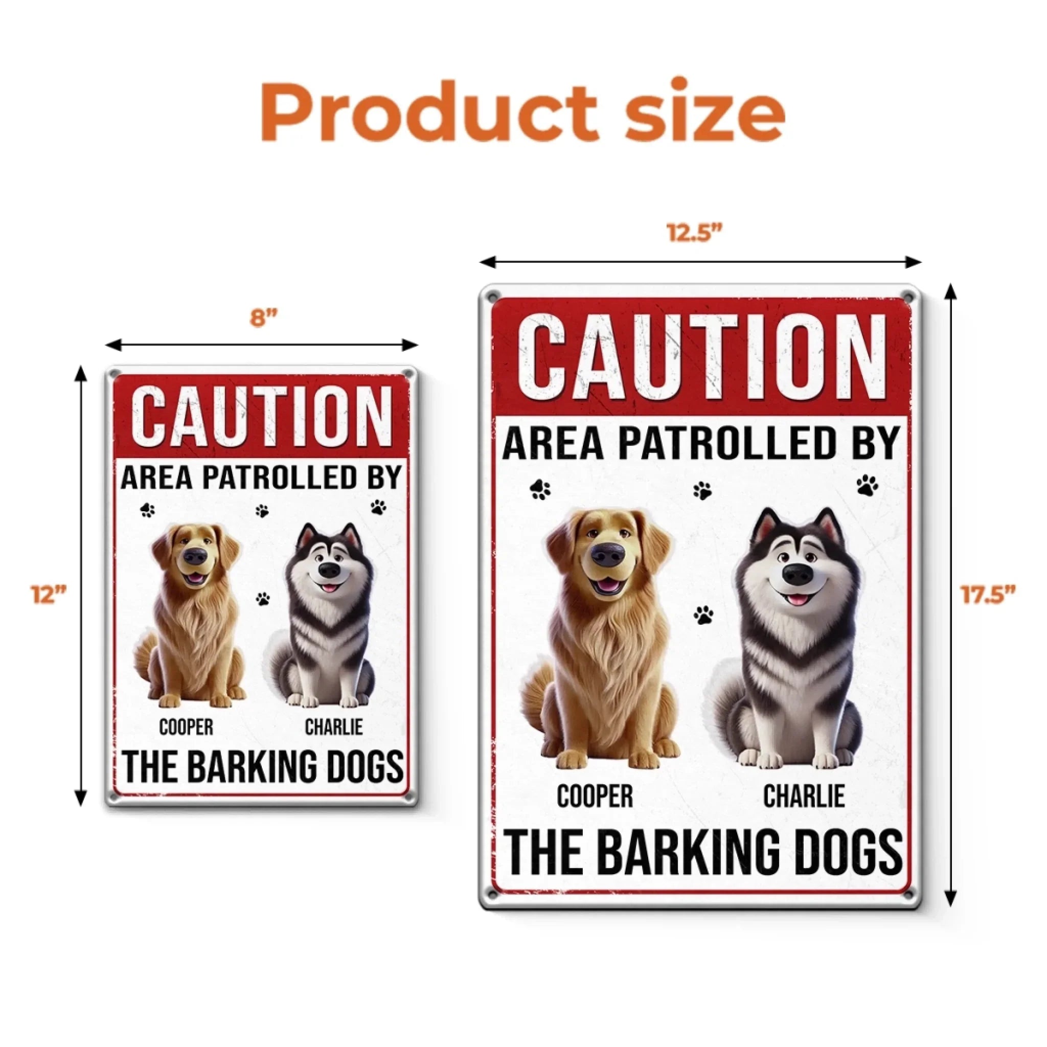 Custom Home Decor Metal Sign - Personalized Birthday Gifts For Dog Lovers, Dog Dad And Mom - Woof Patrol On Duty