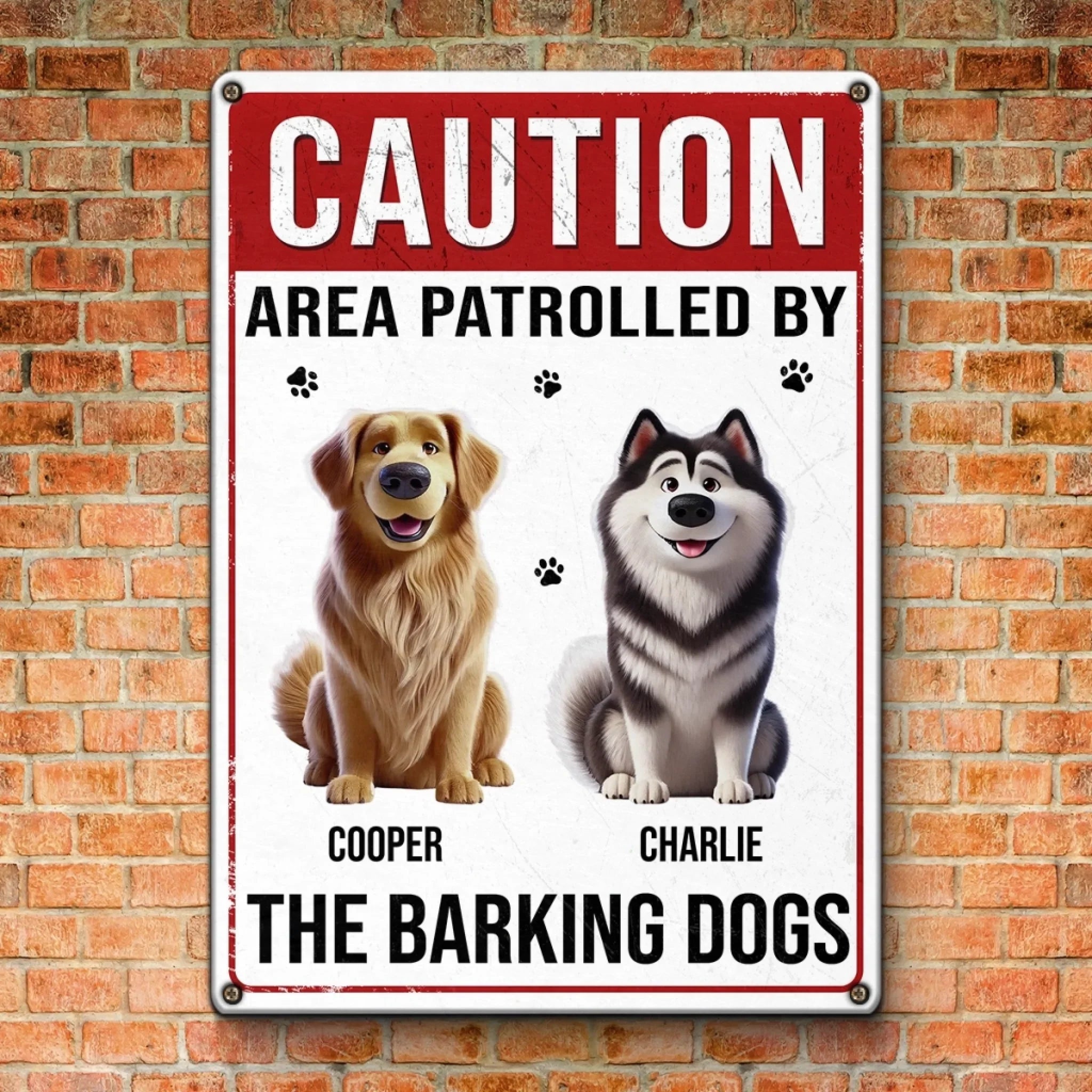Custom Home Decor Metal Sign - Personalized Birthday Gifts For Dog Lovers, Dog Dad And Mom - Woof Patrol On Duty