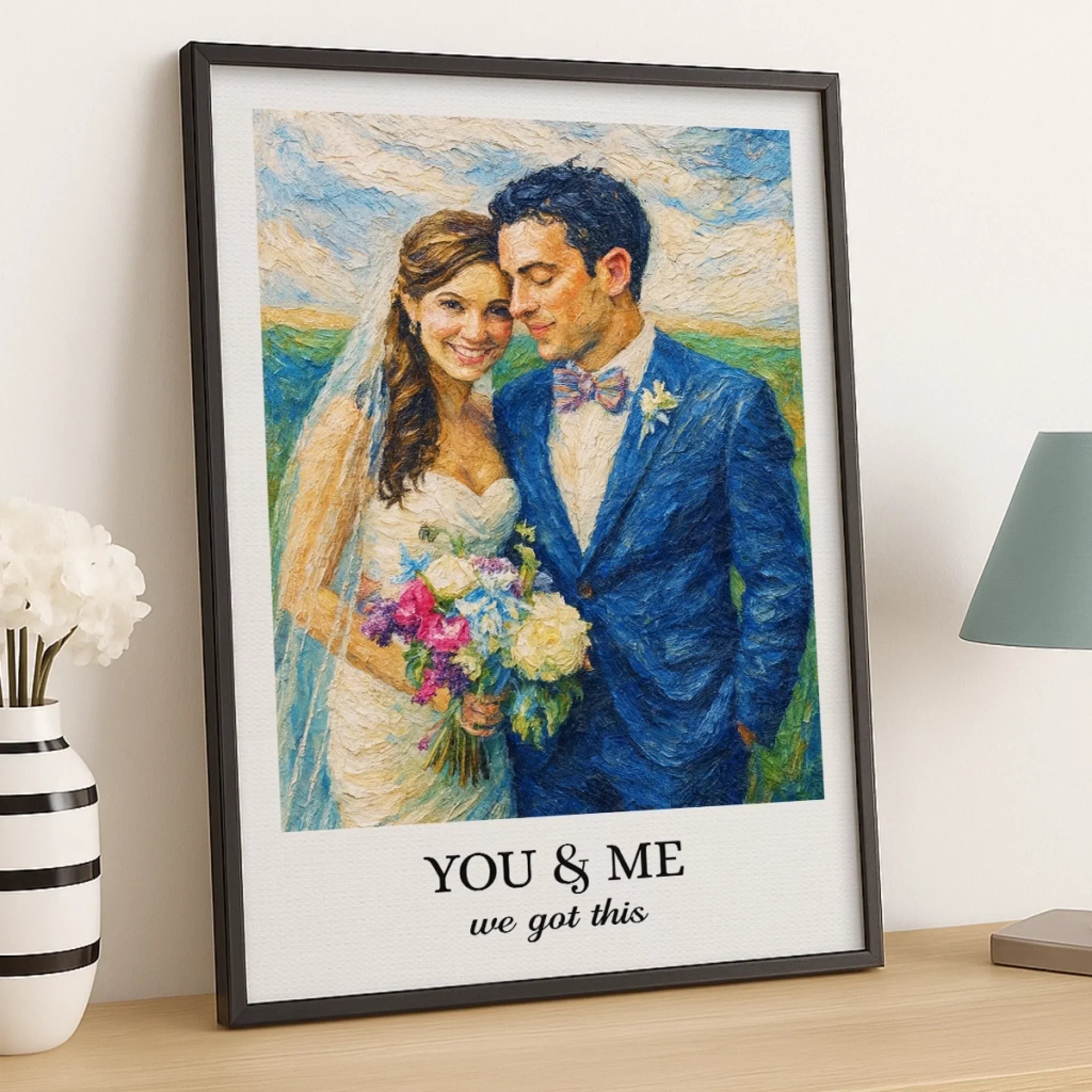 Custom Photo Vertical Poster - Personalized Anniversary Wedding Gifts For Husband And Wife, Him And Her - Just Us, Just Love