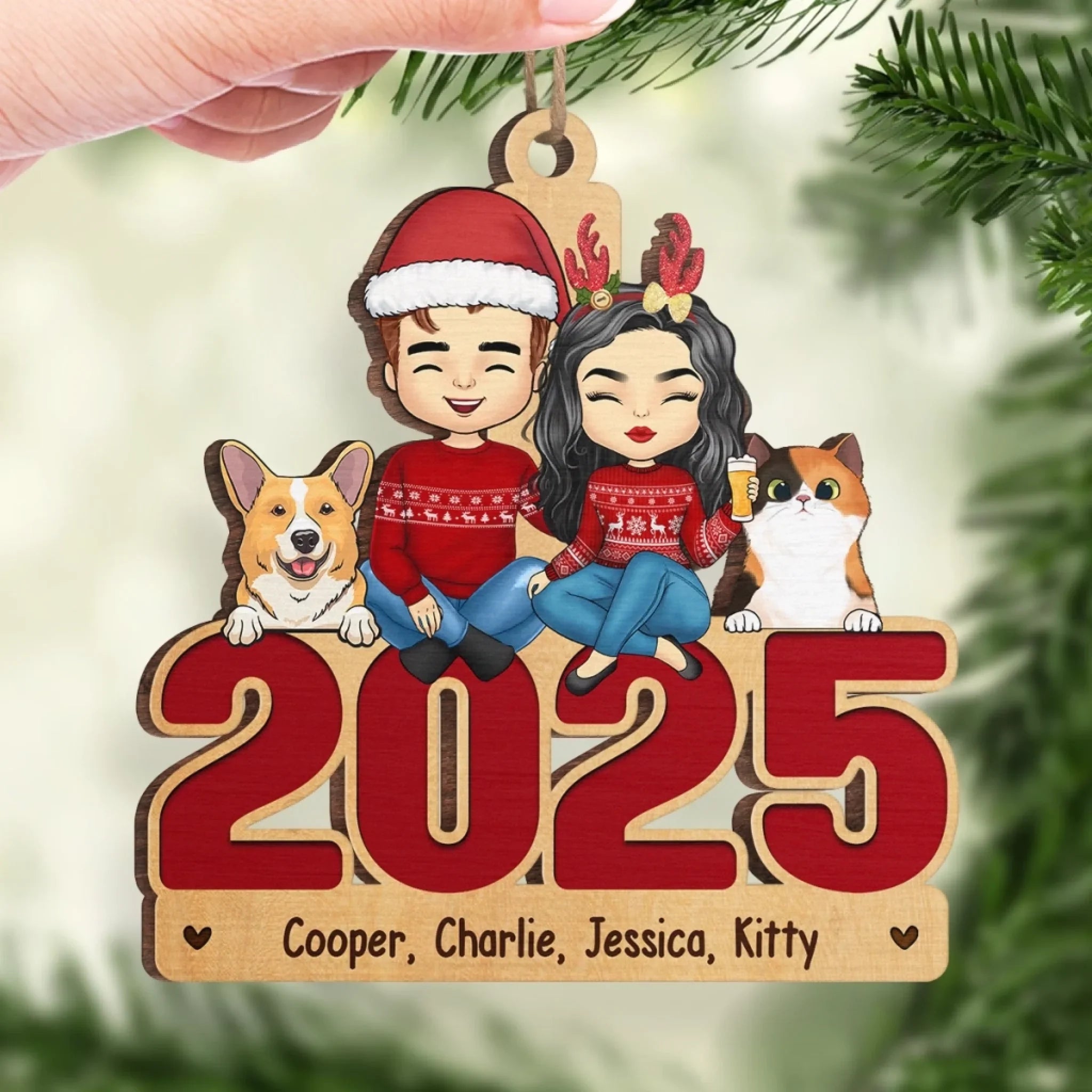 To Me, You Are Home - Family Personalized Custom Ornament - Wood Custom Shaped - Christmas Gift For Family Members, Pet Owners, Pet Lovers