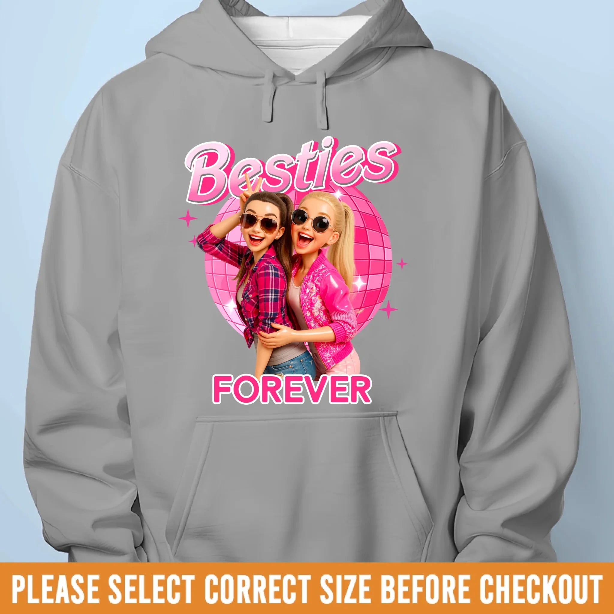 Custom Photo Unisex T-shirt, Premium T-shirt, Hoodie - Personalized Best Friend Birthday Gifts For Women, Besties, Sisters, BFF - Besties For Life Always