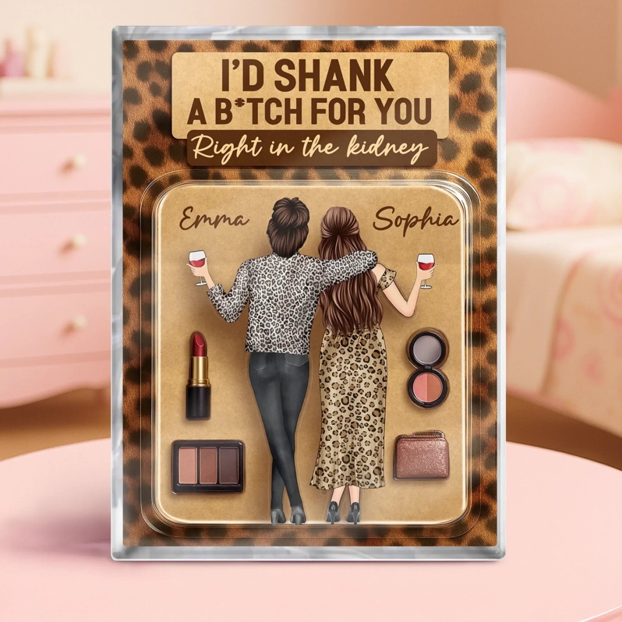 Custom Rectangle Shaped Acrylic Plaque - Personalized Best Friend Birthday Gifts For Women, Besties, Sisters, BFF - Forever Friends In Style