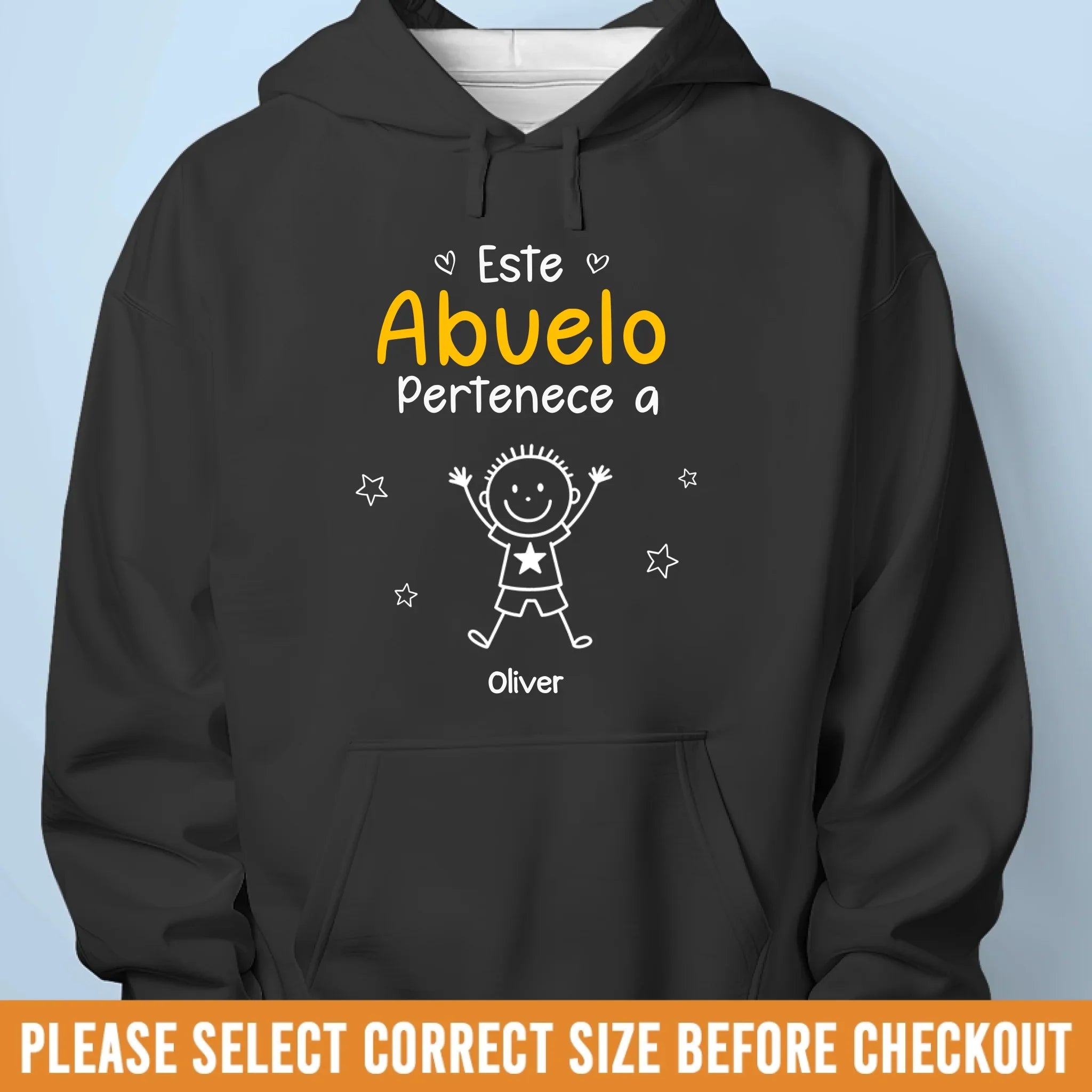 Camiseta Unisex Personalizada, Camiseta Premium, Sudadera con Capucha - Regalos Personalizados de Cumpleaos para Pap, Abuelo - Este Abuelo Pertenece A