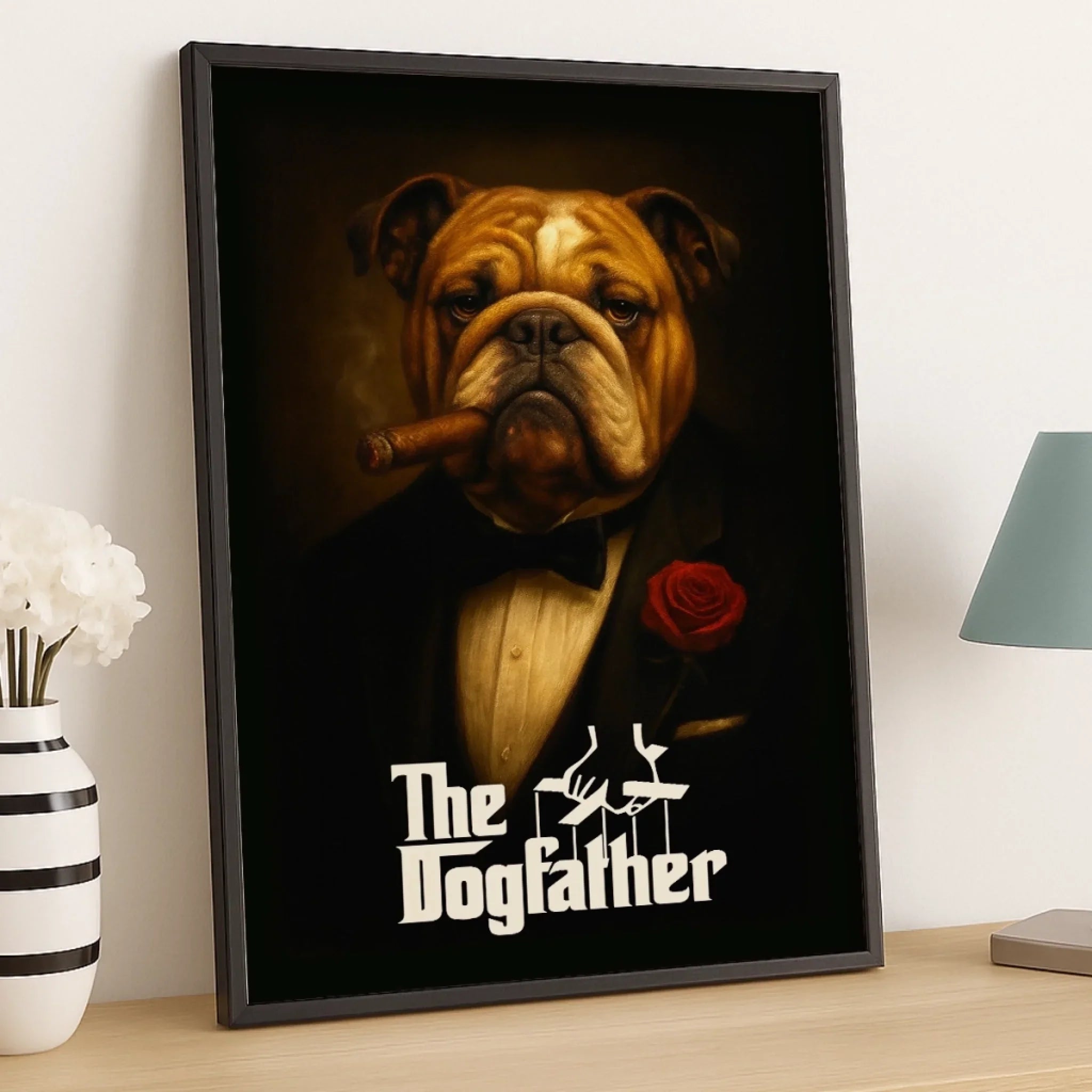Custom Photo Vertical Poster - Personalized Birthday Gifts For Dog Cat Lovers, Dog Dad And Mom, Cat Owners - Too Classy For Fetch