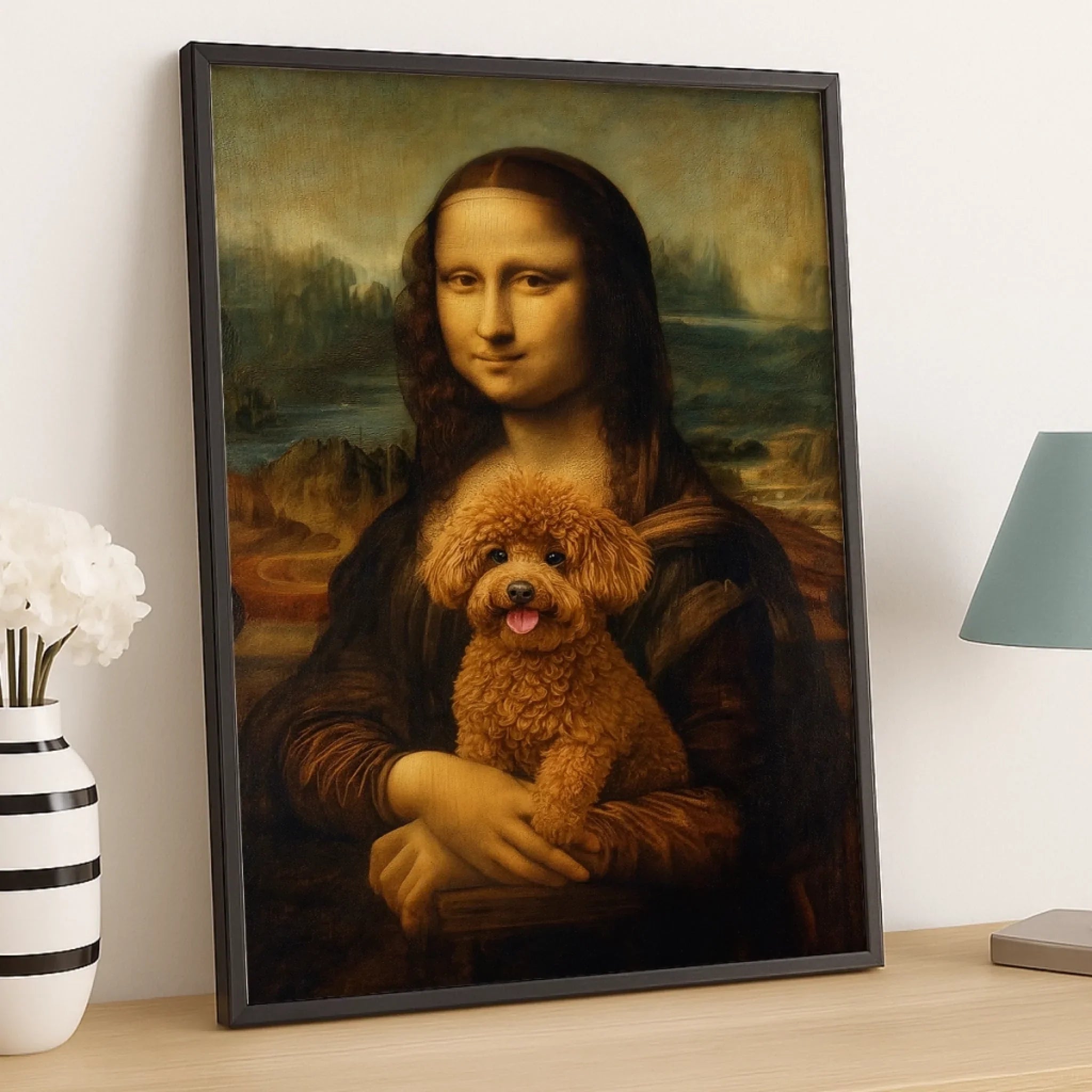 Custom Photo Vertical Poster - Personalized Birthday Gifts For Dog Cat Lovers, Dog Dad And Mom, Cat Owners - Classic Art, Modern Bark
