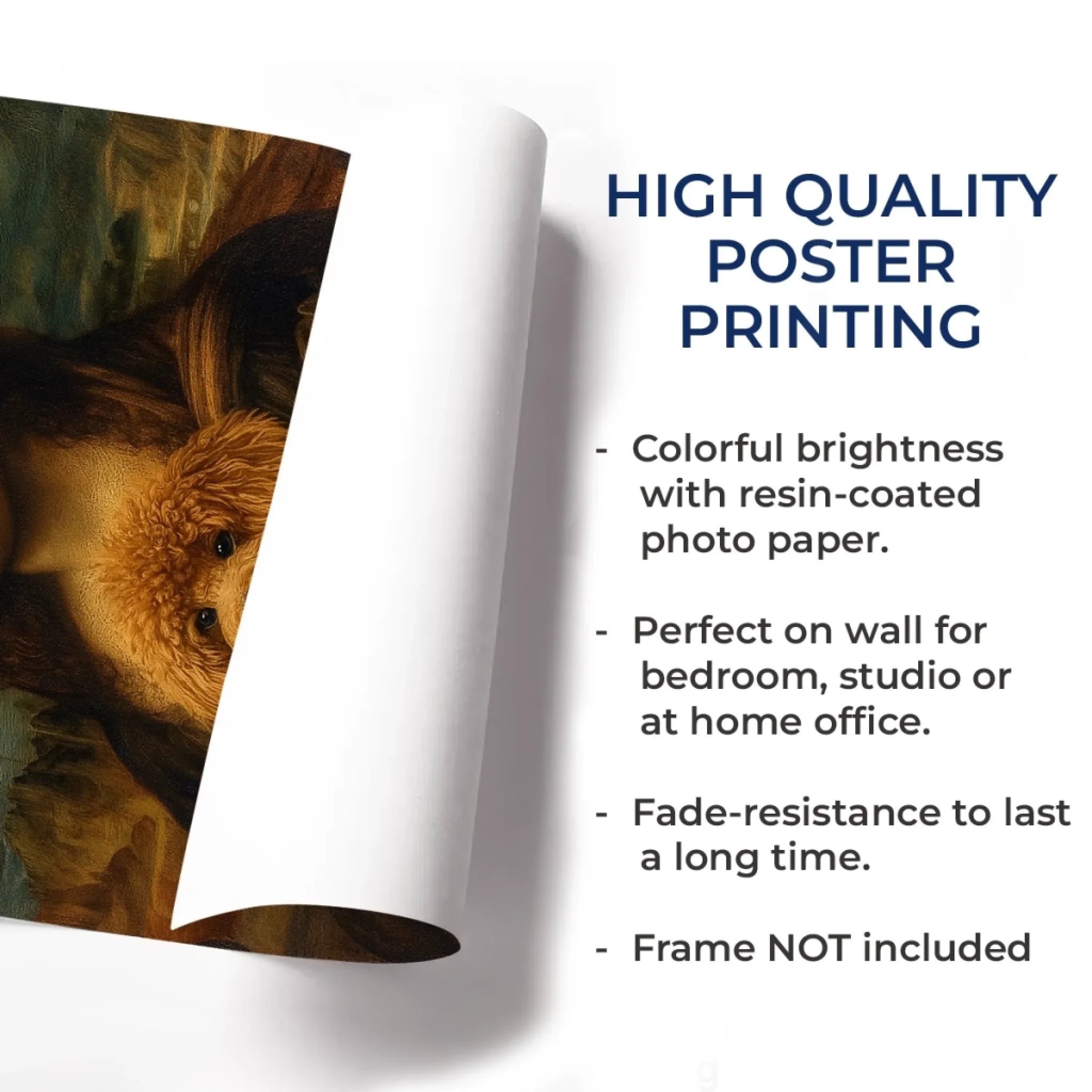 Custom Photo Vertical Poster - Personalized Birthday Gifts For Dog Cat Lovers, Dog Dad And Mom, Cat Owners - Classic Art, Modern Bark