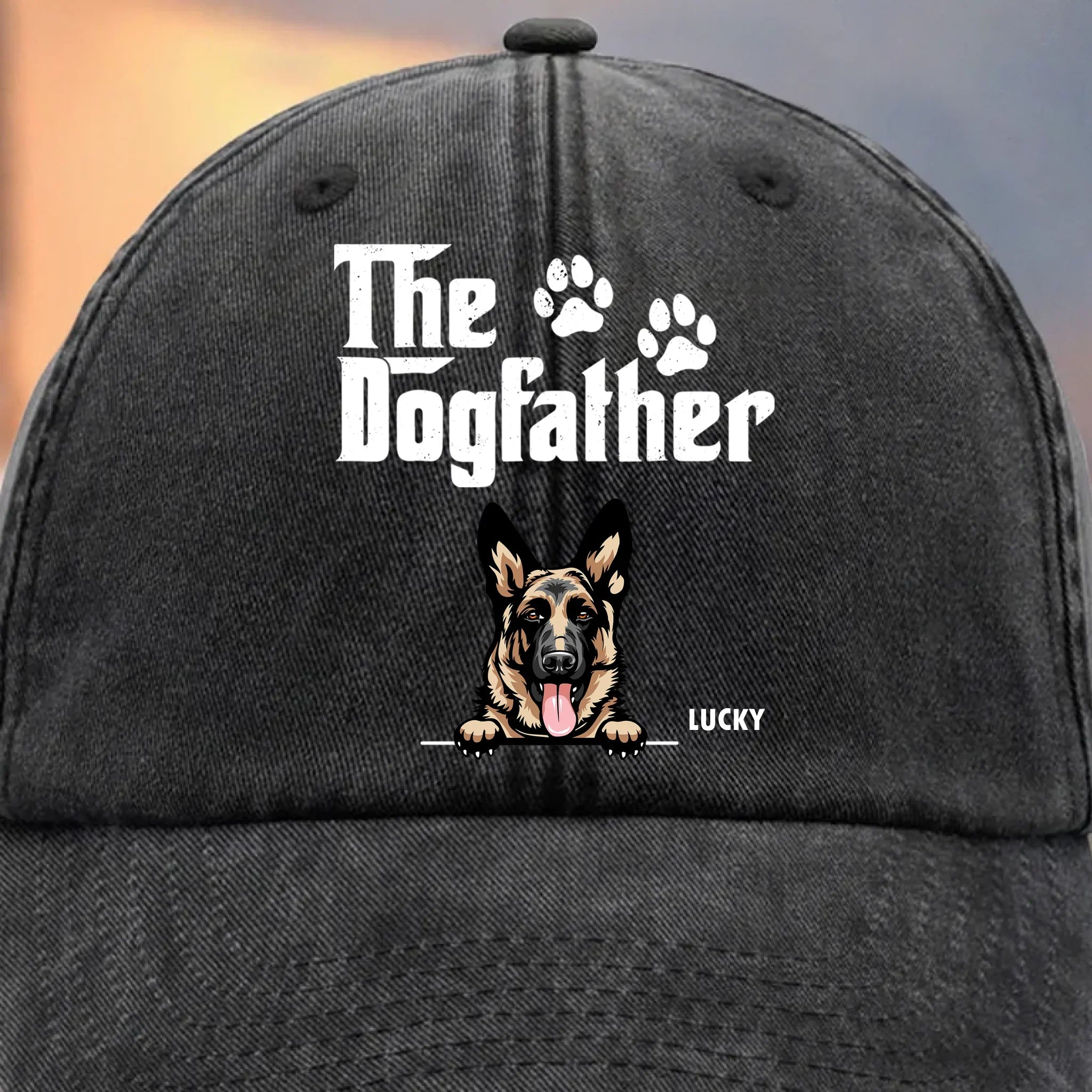Officially Owned By A Dog - Dog Personalized Custom Vintage Washed Denim Baseball Cap - Father's Day, Gift For Dad, Pet Owners, Pet Lovers