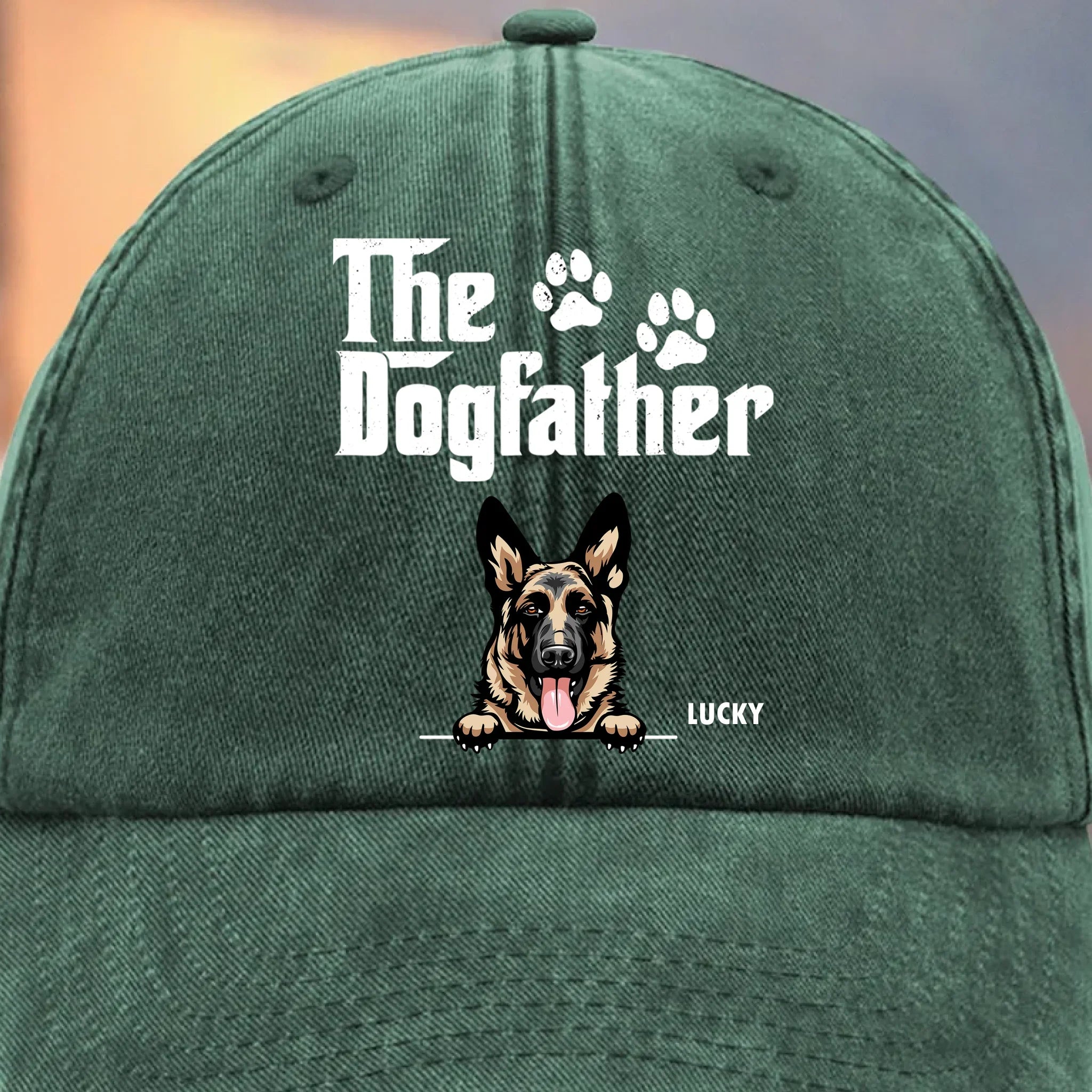 Officially Owned By A Dog - Dog Personalized Custom Vintage Washed Denim Baseball Cap - Father's Day, Gift For Dad, Pet Owners, Pet Lovers