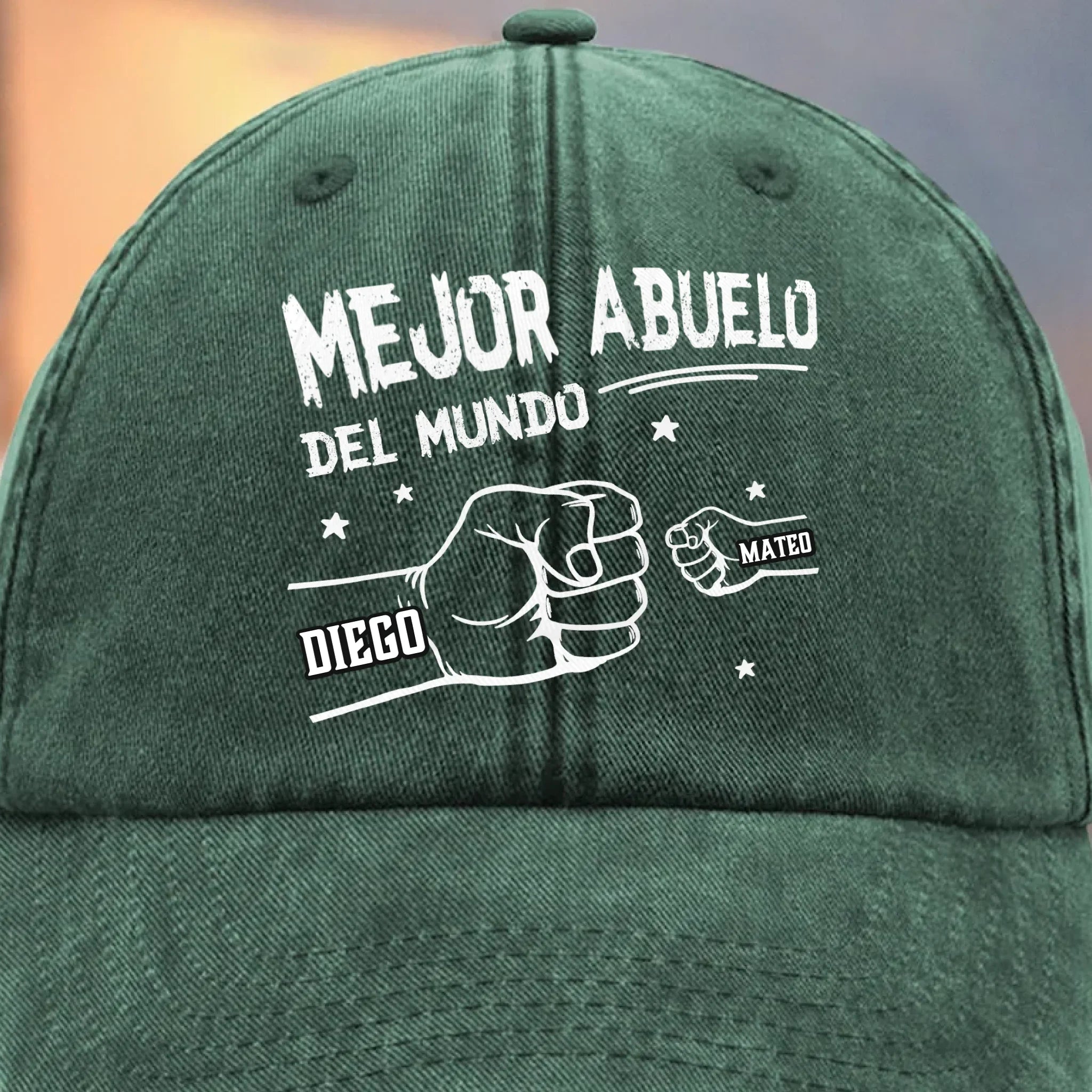 Gorra de Bisbol Personalizada de Mezclilla Vintage Lavada – Regalos de Cumpleaos Personalizados para Pap, Abuelo – Amado Por Ellos, Llamado Pap