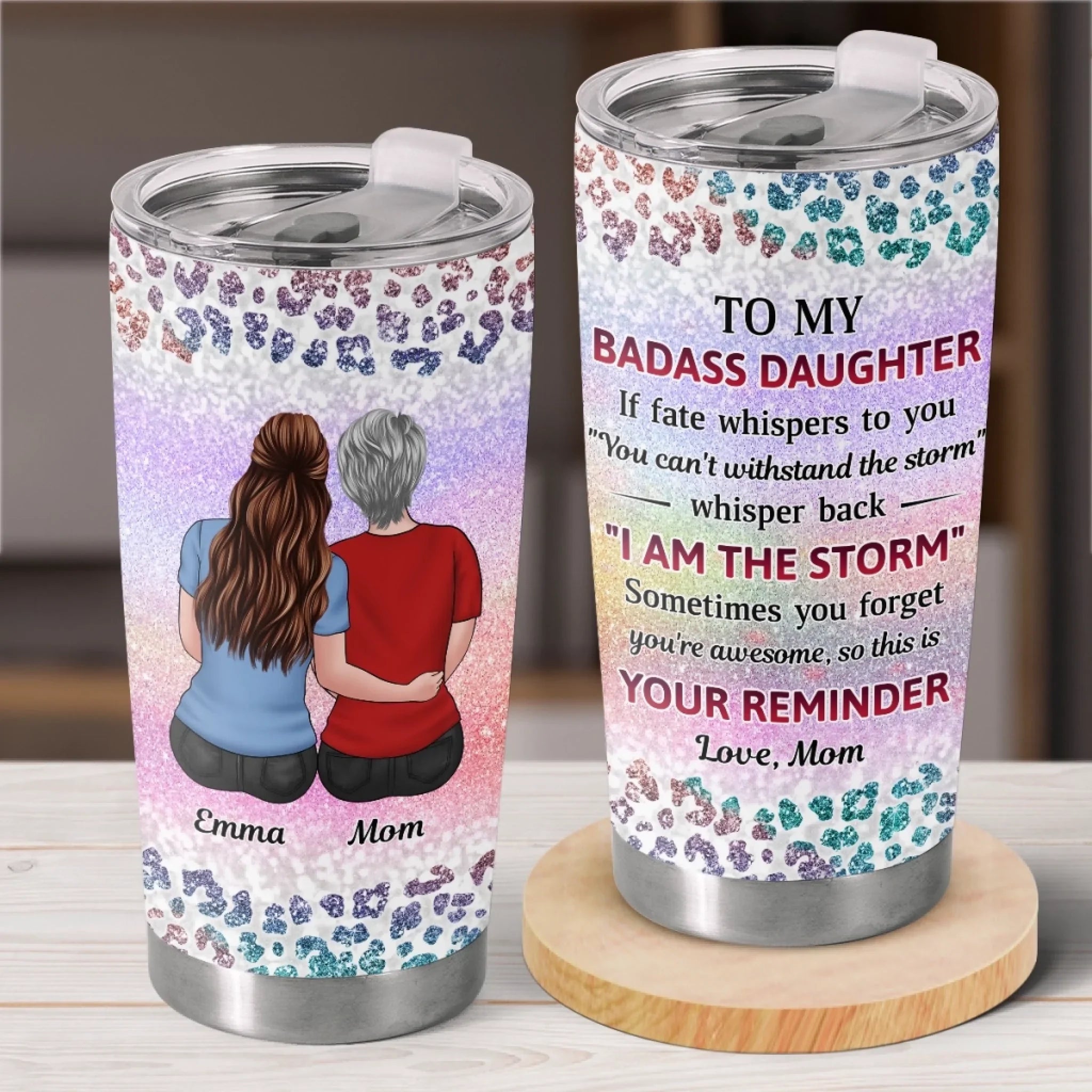 Custom Tumbler - Personalized Birthday Gifts For Mom, Grandma, Daughter, Granddaughter - Unstoppable Like You Are