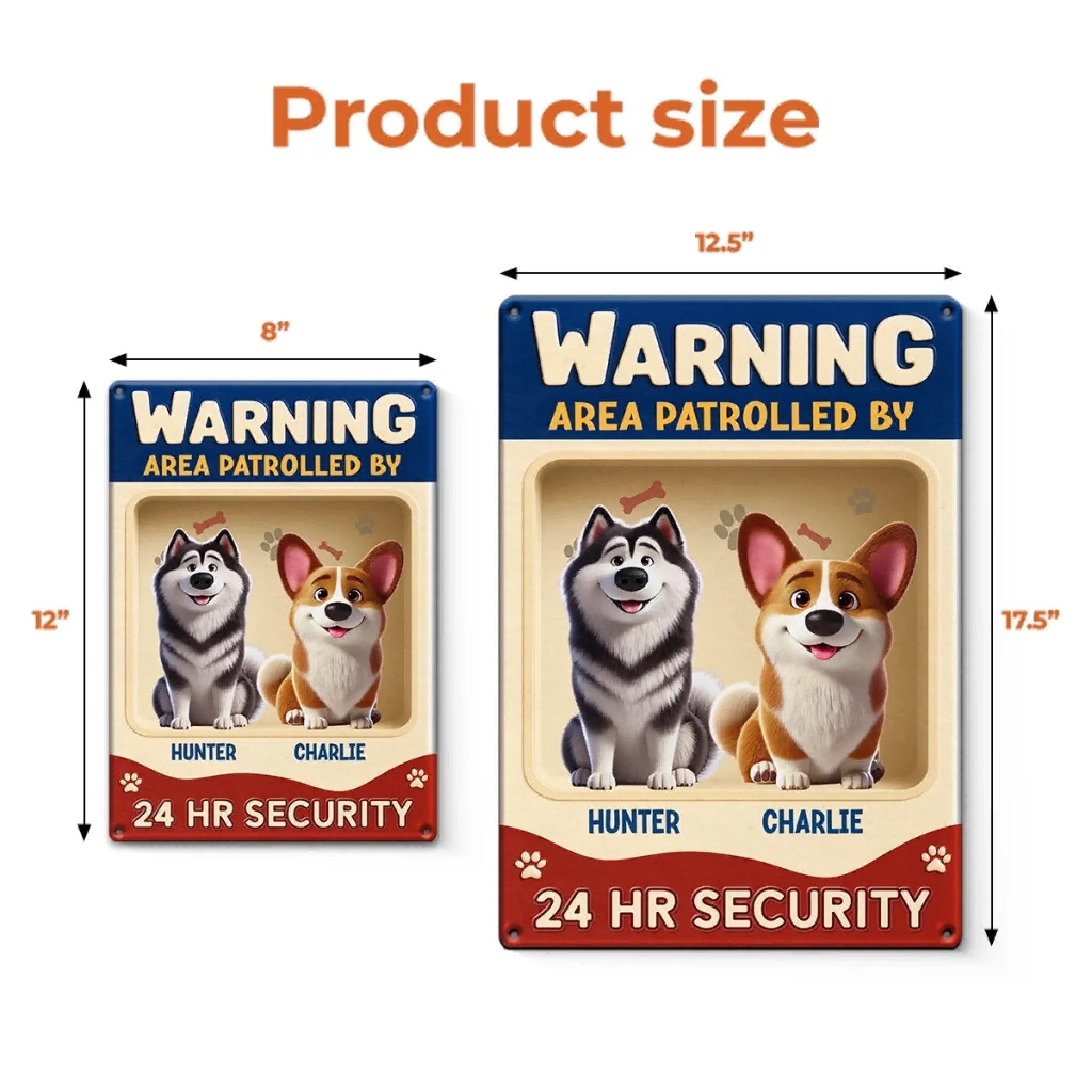 Custom Home Decor Metal Sign - Personalized Birthday Gifts For Dog Lovers, Dog Dad And Mom - Enter At Your Own Risk