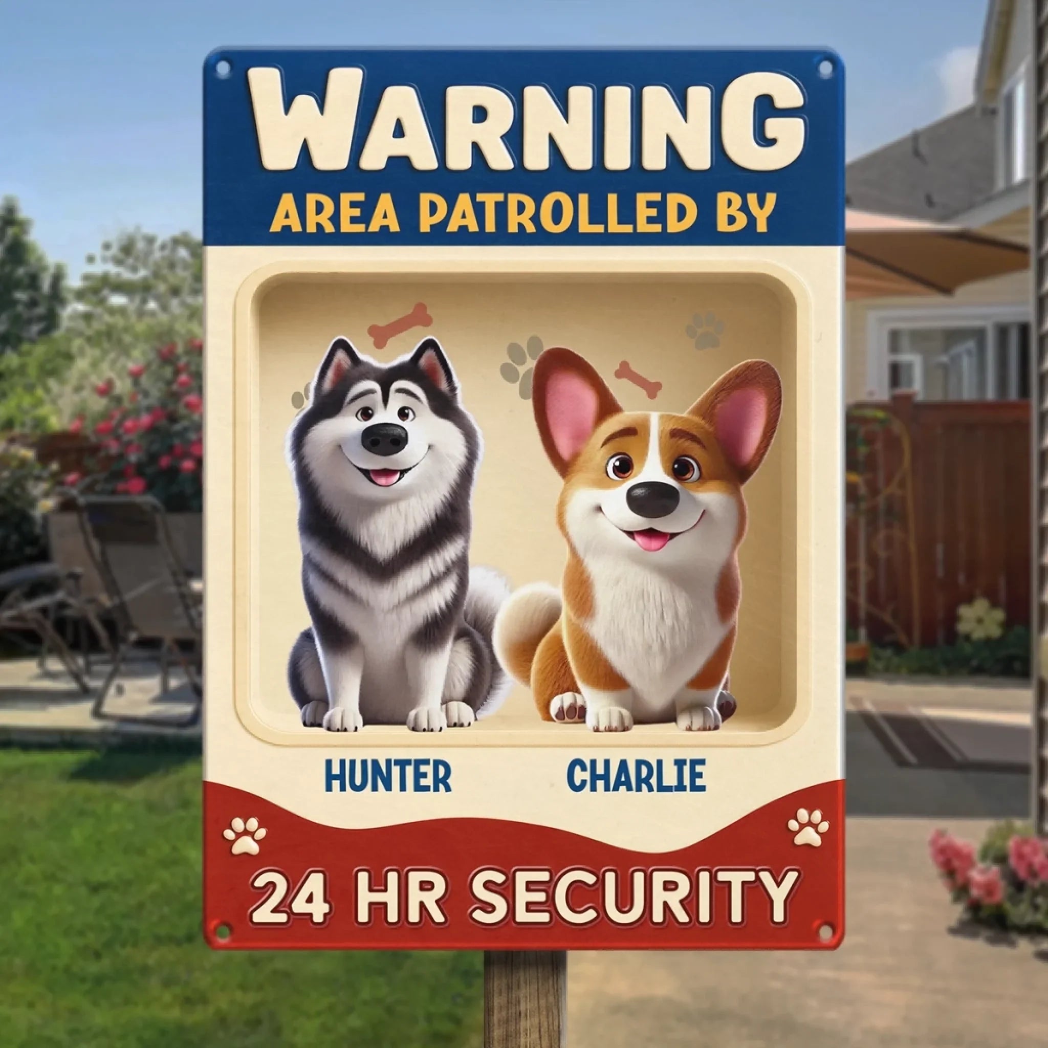 Custom Home Decor Metal Sign - Personalized Birthday Gifts For Dog Lovers, Dog Dad And Mom - Enter At Your Own Risk