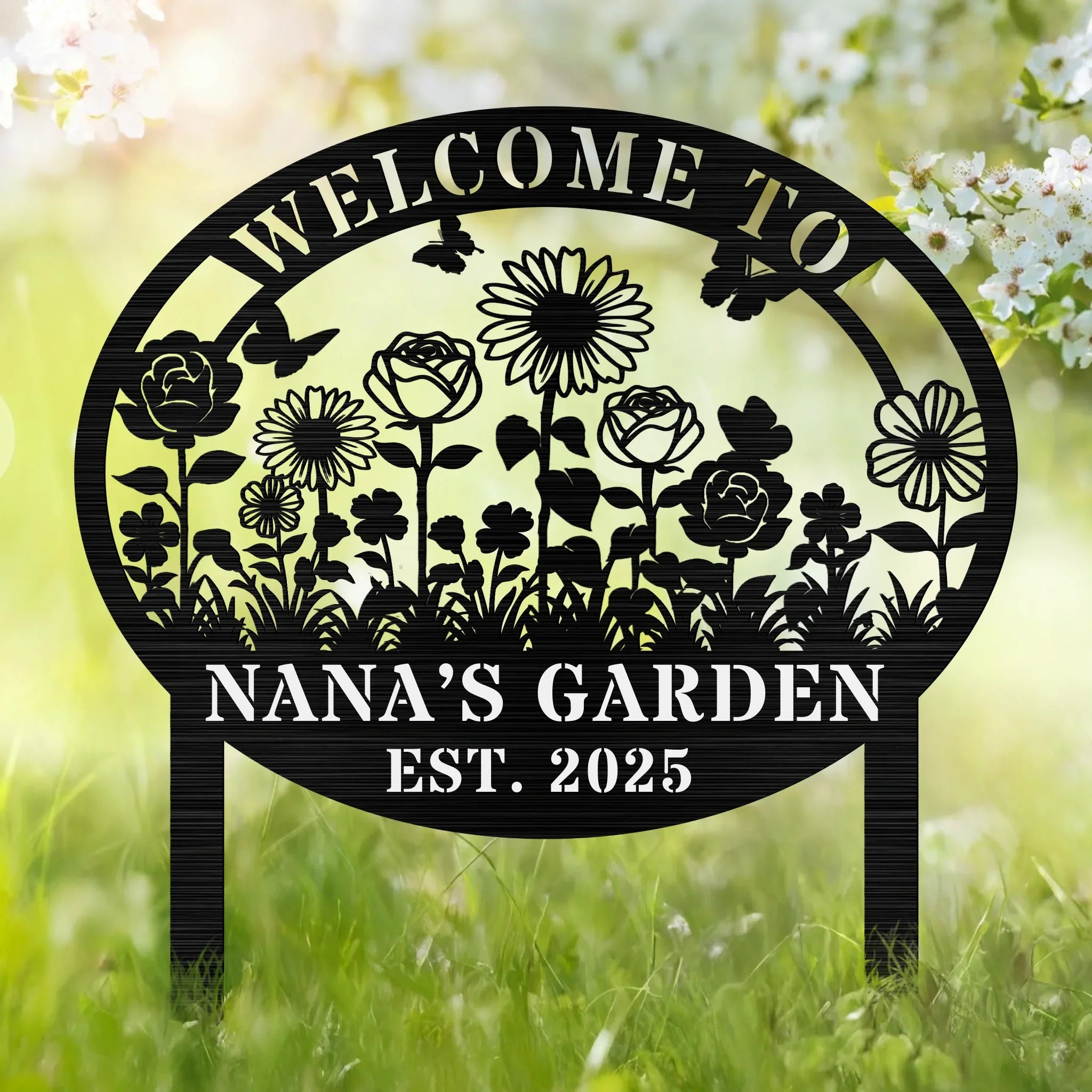 Custom Metal Garden Stake - Personalized Birthday Gifts For Mom, Grandma - Where Love Grows Daily