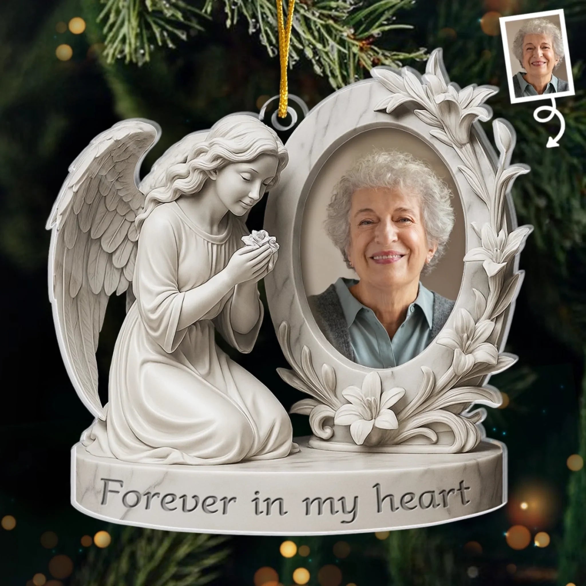 Custom Photo Acrylic Ornament - Personalized Memorial Sympathy Gifts For Loss Of Mom, Dad - A Beautiful Soul Remembered