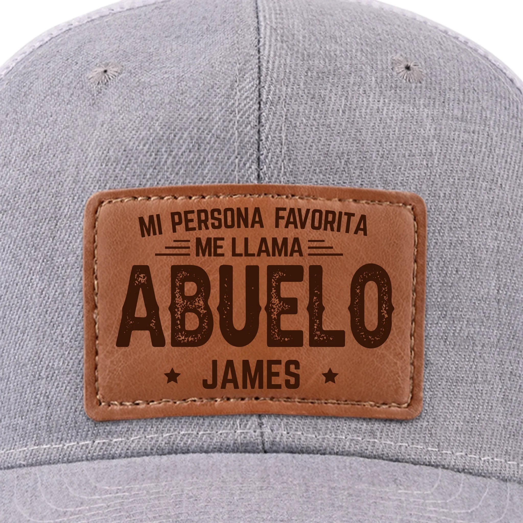 Gorra Con Parche De Cuero Personalizada - Regalos De Cumpleaos Personalizados Para Pap, Abuelo - Abuelos Llenos De Bendiciones