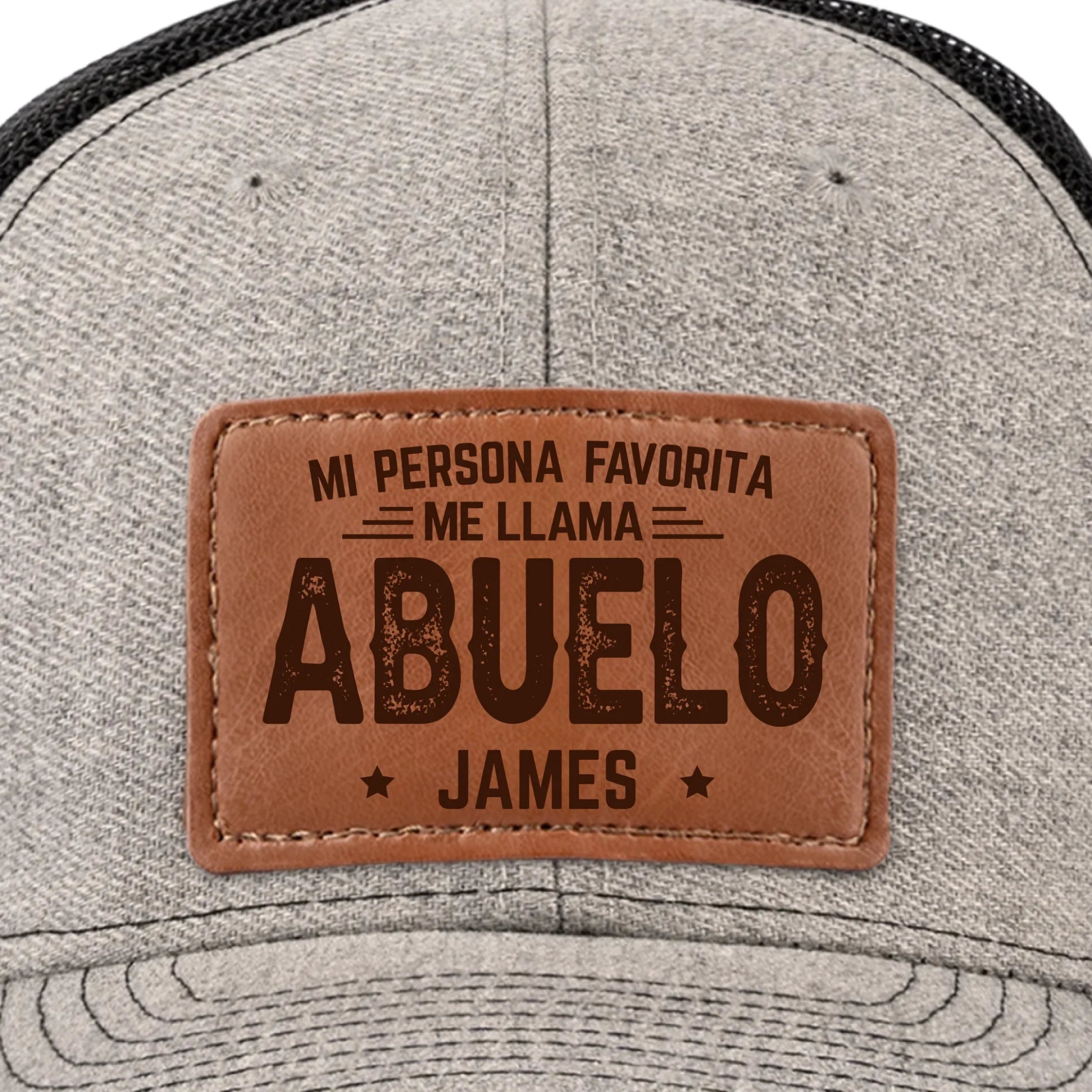 Gorra Con Parche De Cuero Personalizada - Regalos De Cumpleaos Personalizados Para Pap, Abuelo - Abuelos Llenos De Bendiciones