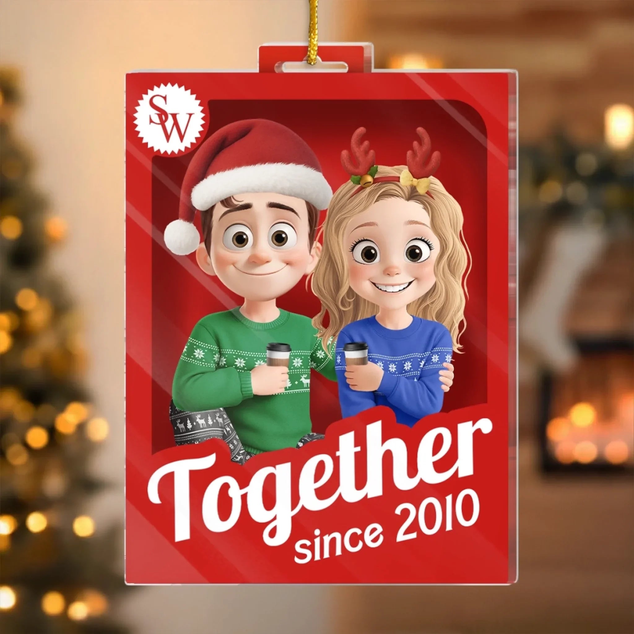 Custom Acrylic Ornament - Personalized Anniversary Christmas Wedding Gifts For Husband And Wife, Him And Her - Christmas Is Better With You