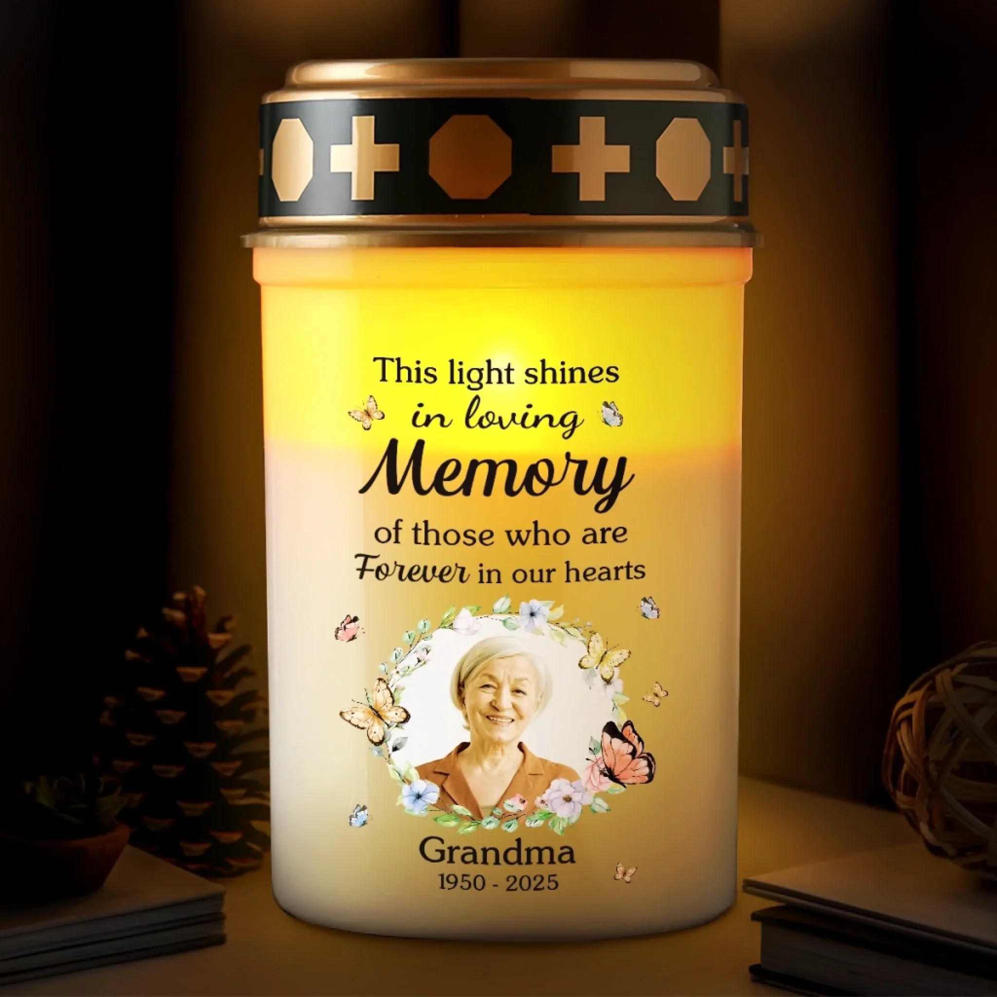 Custom Photo Solar Stake Lights - Personalized Memorial Sympathy Gifts For Loss Of Mom, Dad - Guiding Me Home With Your Love