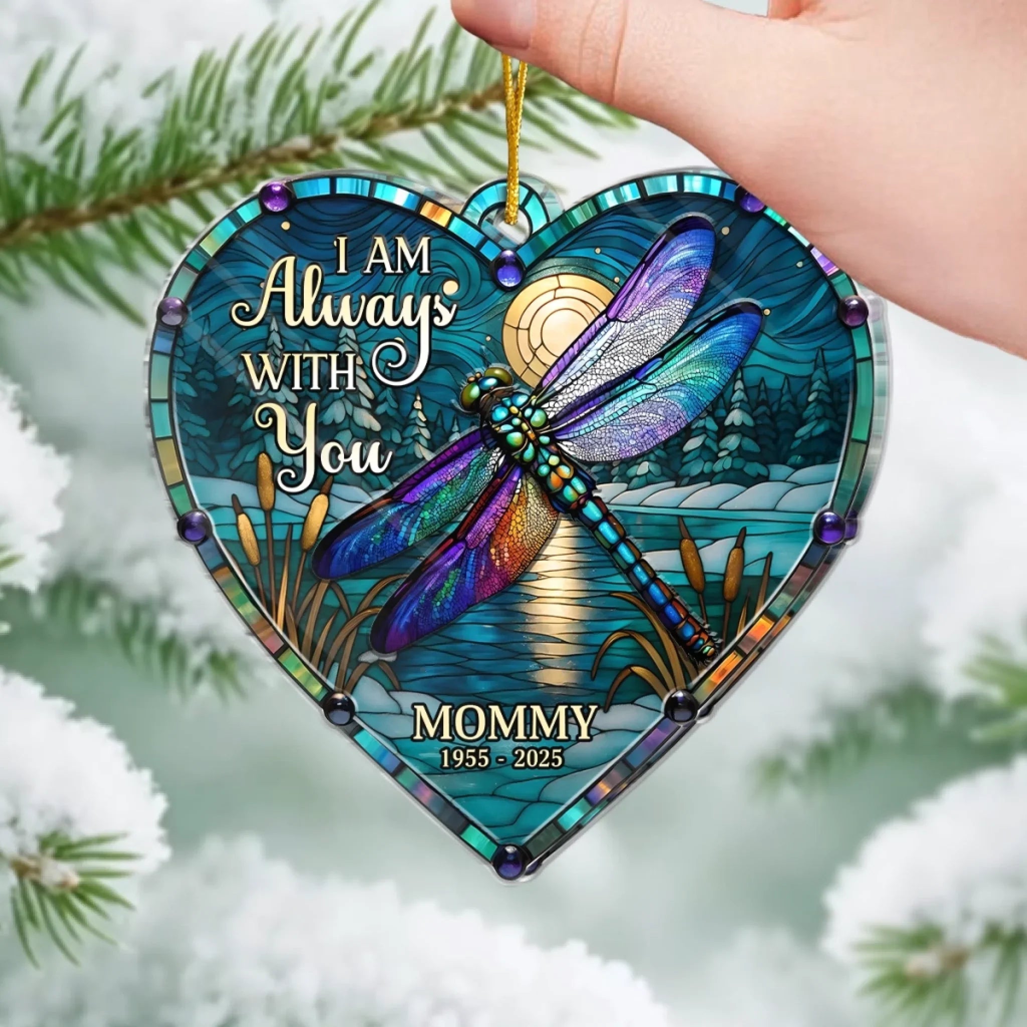 Custom Acrylic Ornament - Personalized Christmas Memorial Sympathy Gifts For Loss Of Mom, Dad - Guided By Your Spirit
